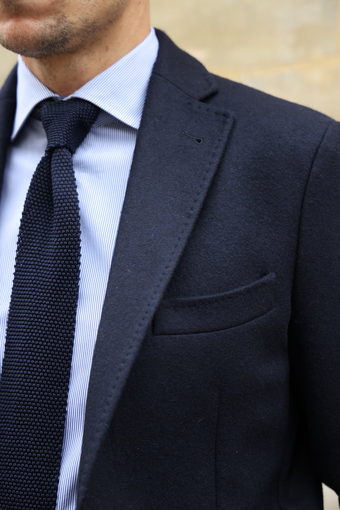 Veste Ralph en laine et cachemire double face Zanieri - Marine-VESTE BLAZER HOMME-Curling-Paris