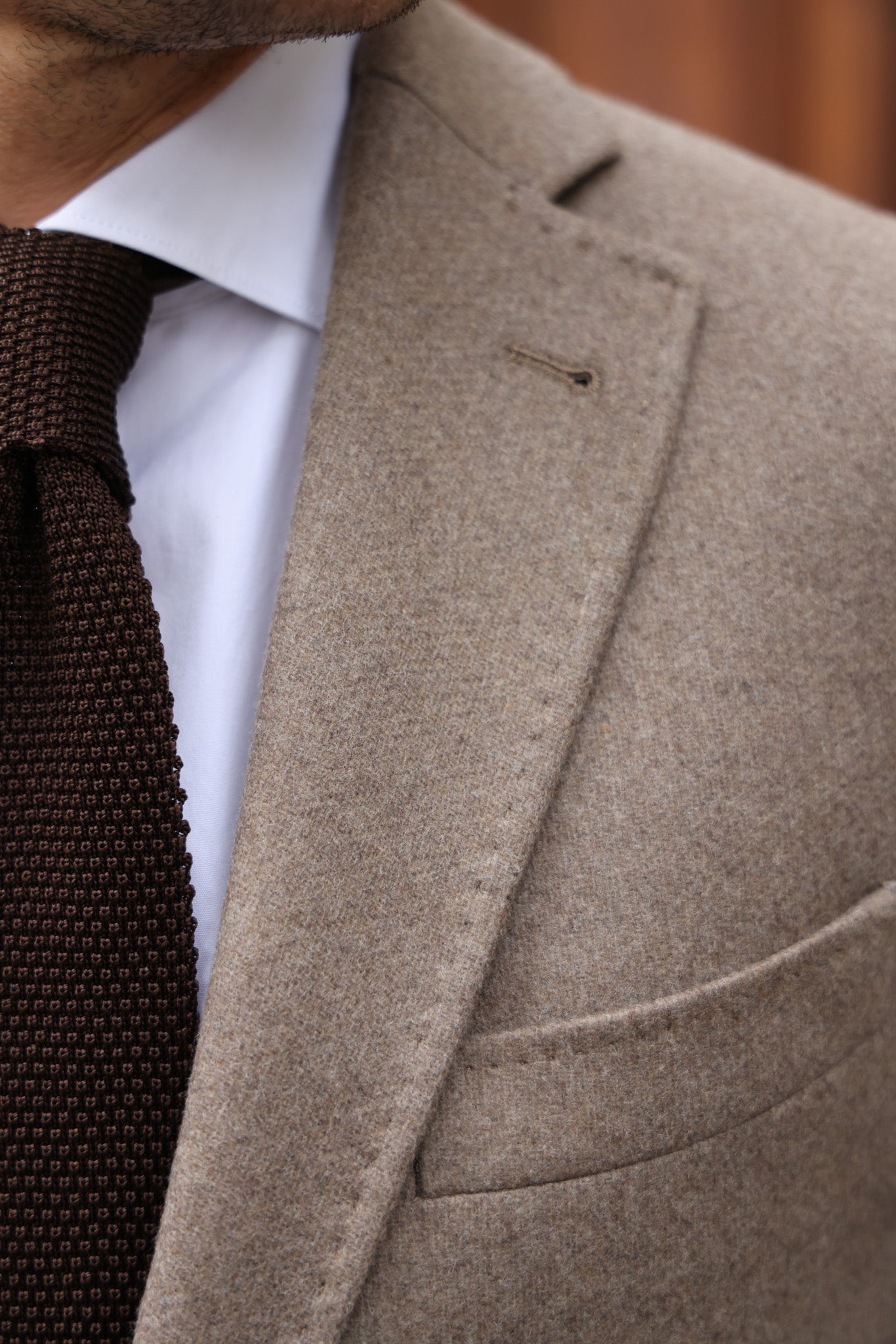 Veste Ralph en laine et cachemire double face Zanieri - Taupe-VESTE BLAZER HOMME-Curling-Paris