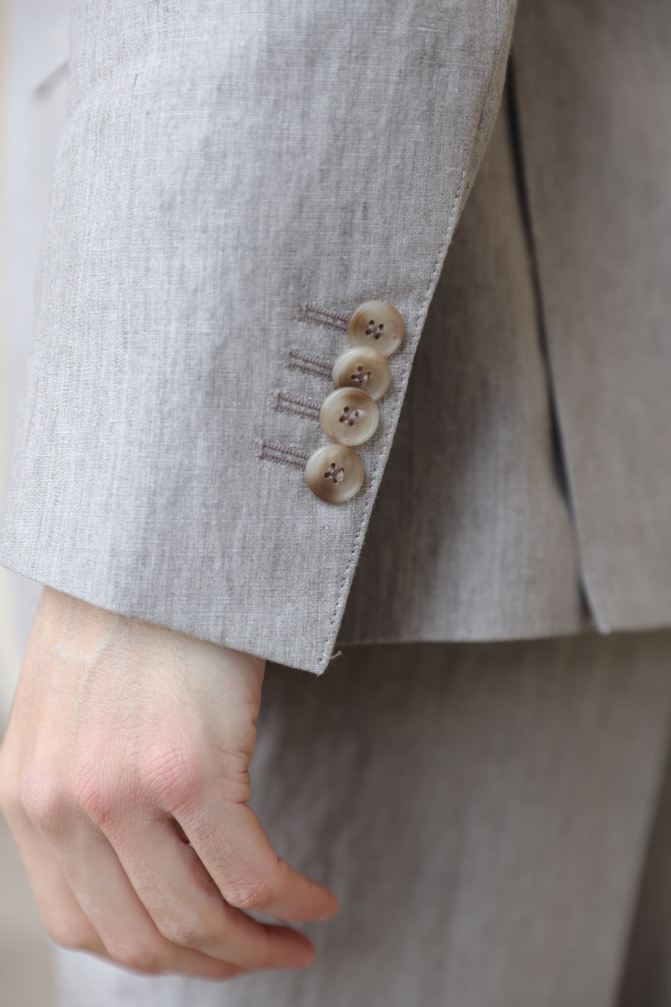 Veste Steven en lin - Greige-VESTE BLAZER HOMME-Curling-Paris