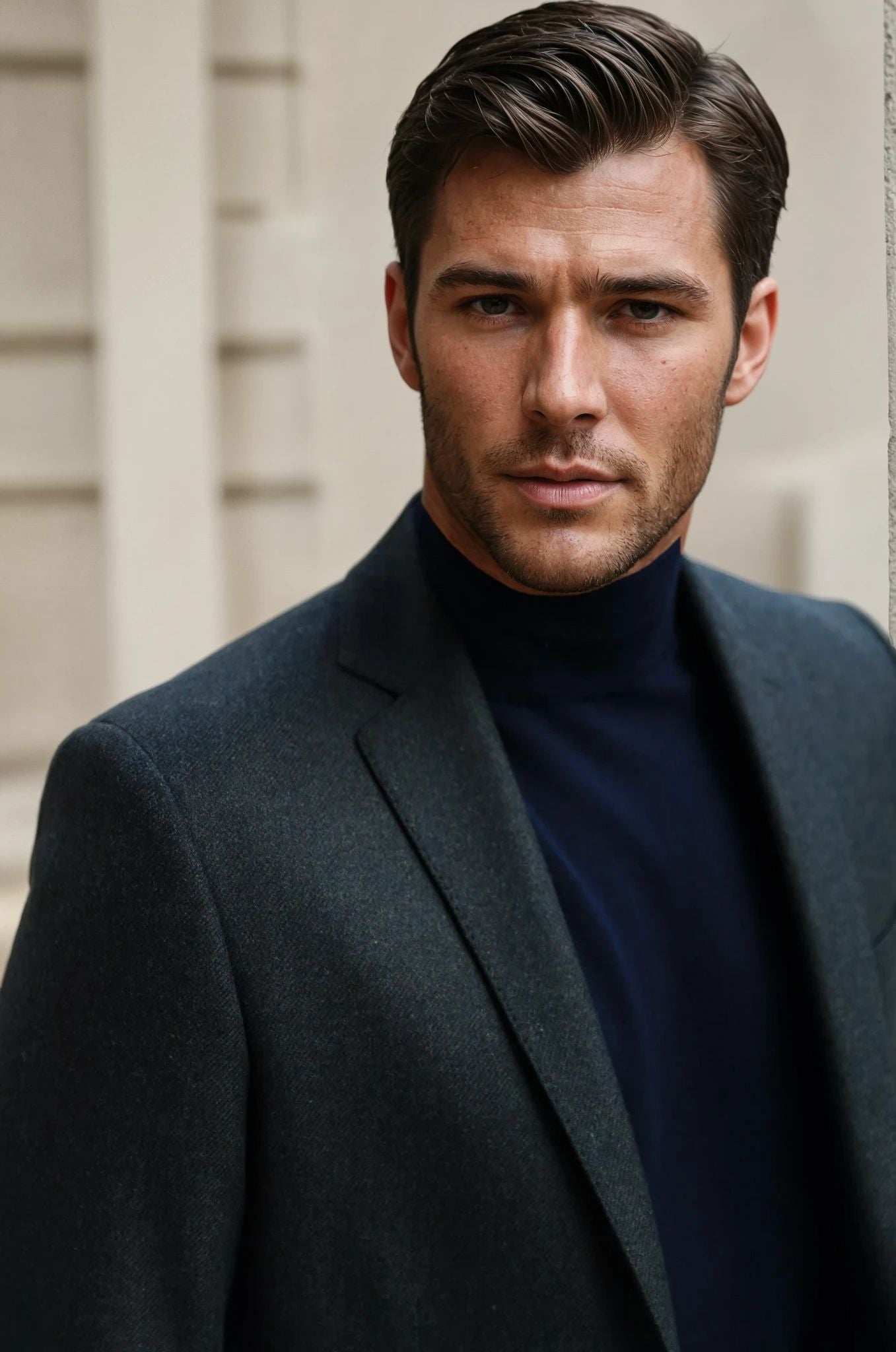 Veste Steven pure laine en tweed - Kaki-VESTE BLAZER HOMME-Curling-Paris