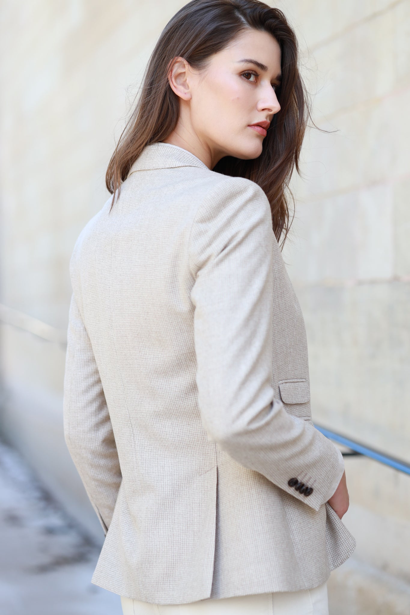 Veste Vesnove en laine - Beige-VESTE BLAZER FEMME-Curling-Paris