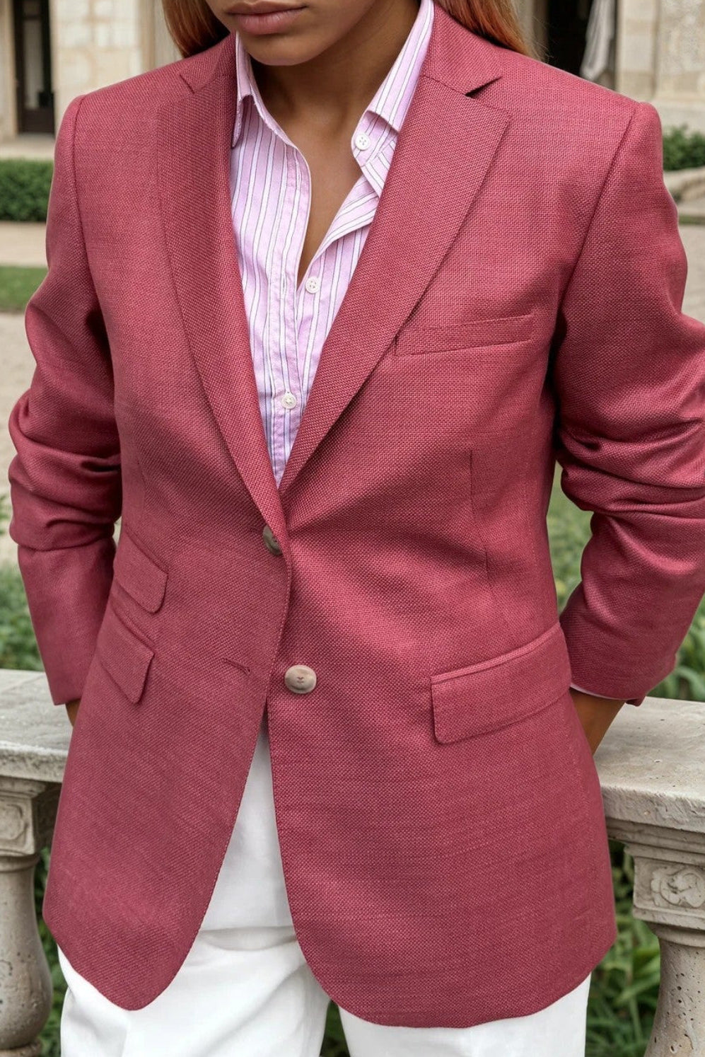 Veste Vesnove en laine - Natte groseille-VESTE BLAZER FEMME-Curling-Paris