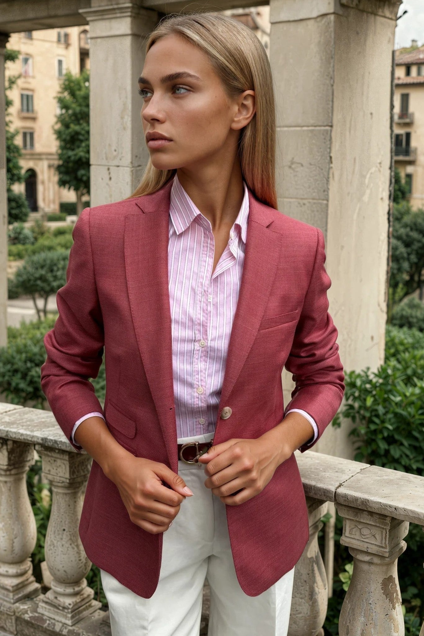 Veste Vesnove en laine - Natte groseille-VESTE BLAZER FEMME-Curling-Paris