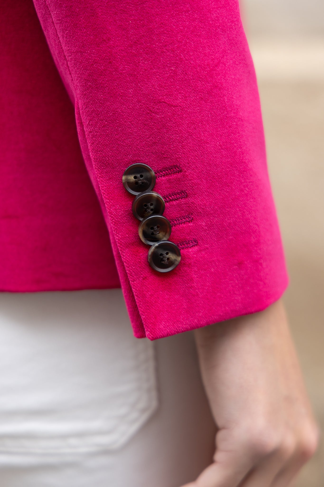 Veste Vesnove en velours palatine - Fuchsia-VESTE BLAZER FEMME-Curling-Paris