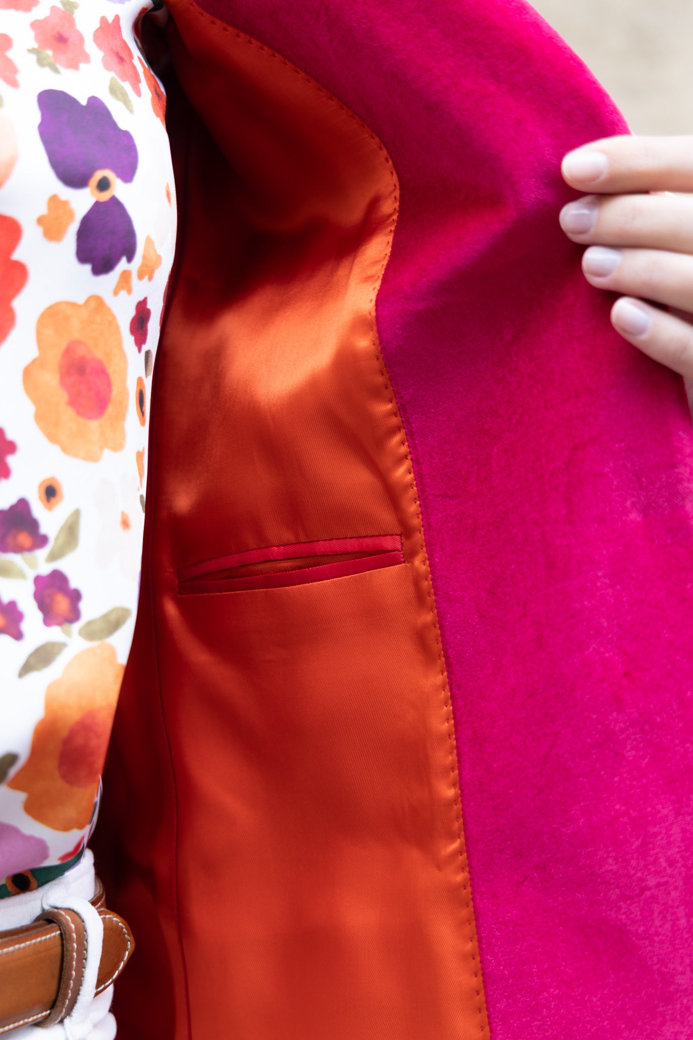Veste Vesnove en velours palatine - Fuchsia-VESTE BLAZER FEMME-Curling-Paris