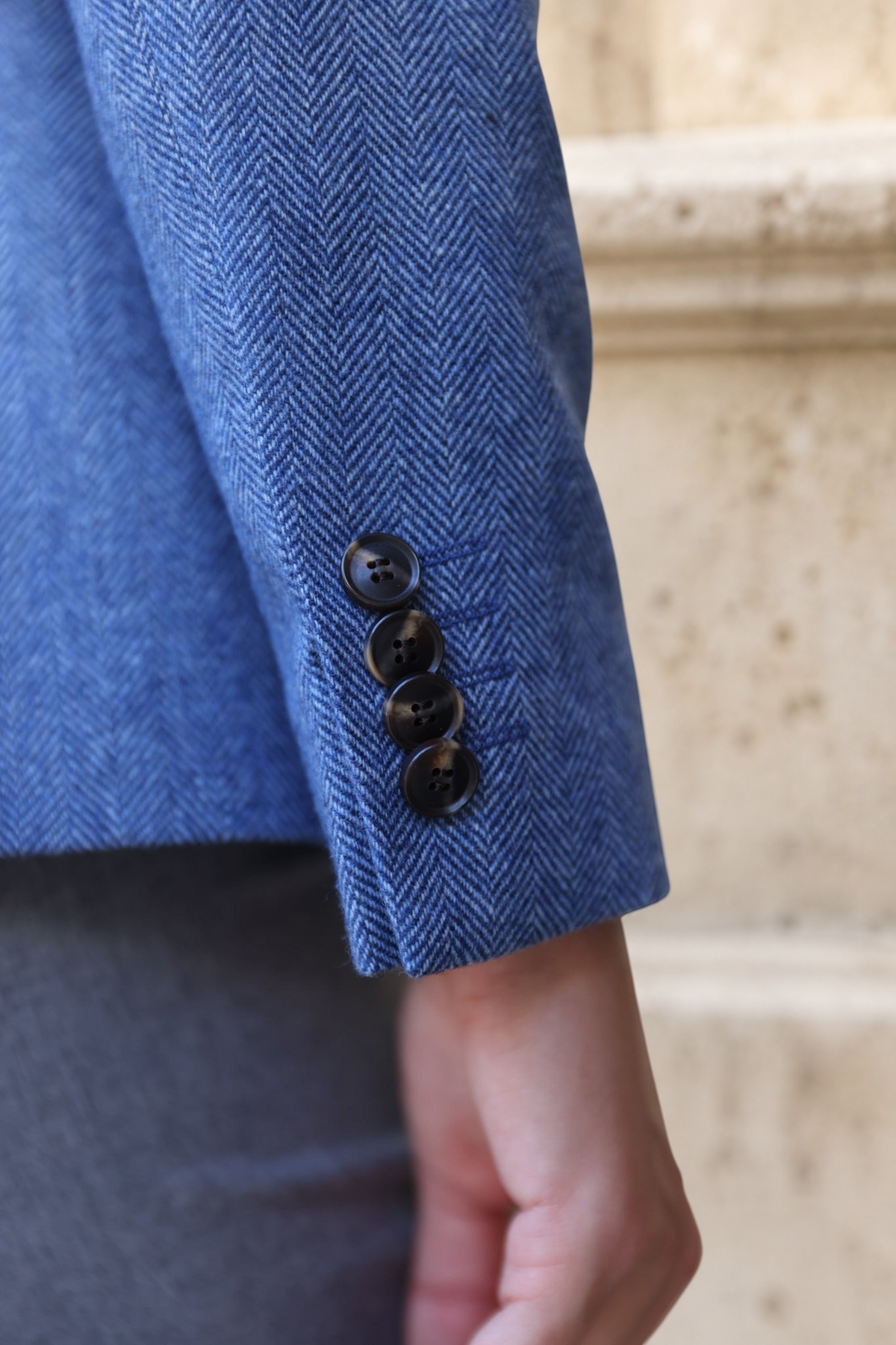 Veste Vesnove pure laine - Chevron bleu-VESTE BLAZER FEMME-Curling-Paris