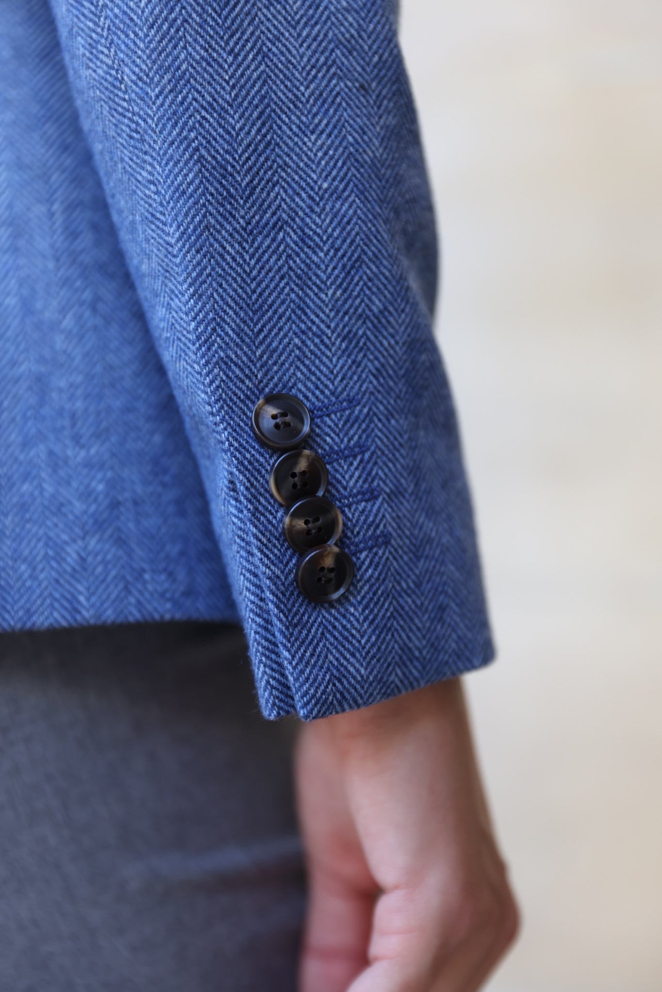 Veste Vesnove pure laine - Chevron bleu-VESTE BLAZER FEMME-Curling-Paris