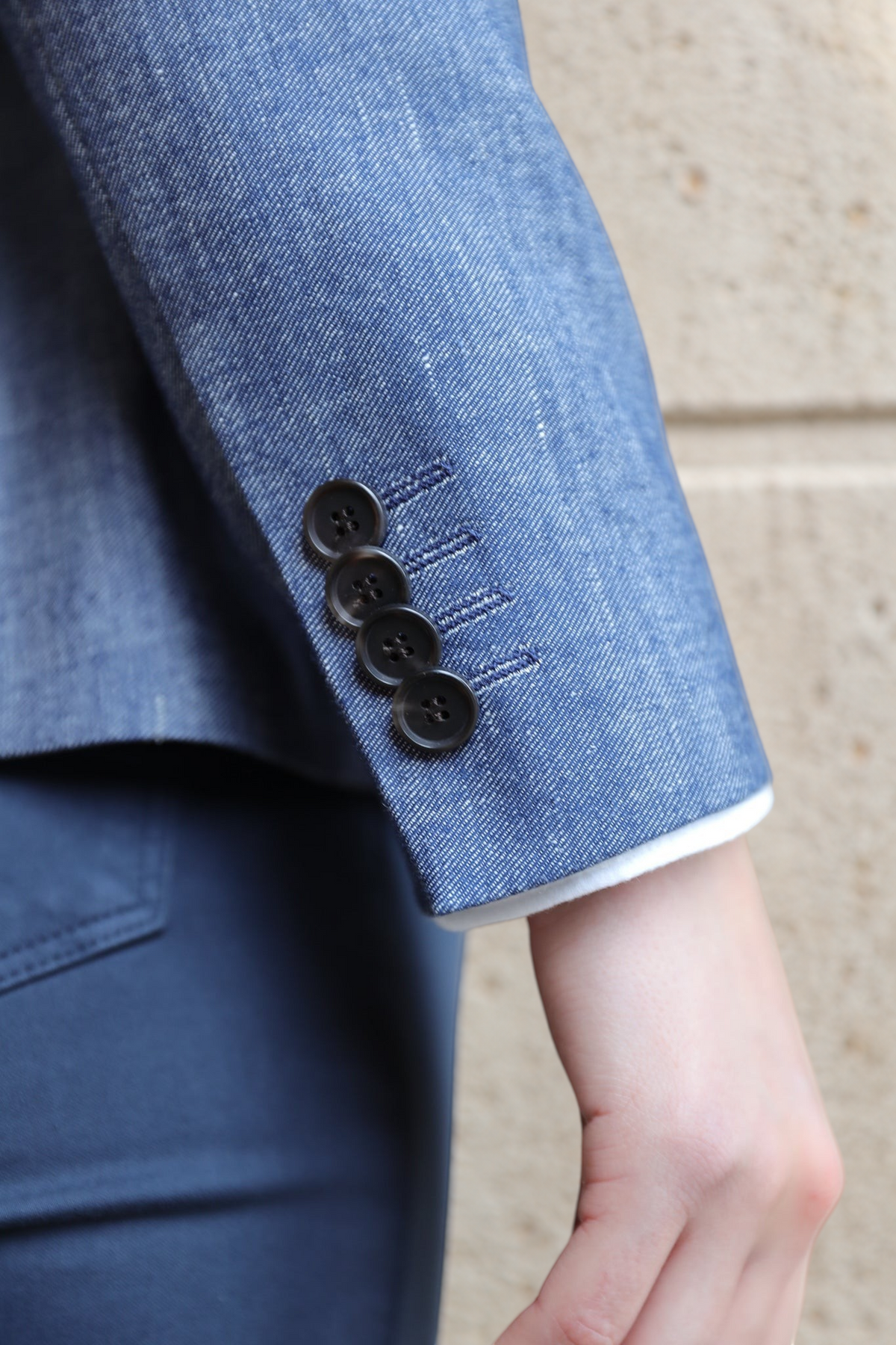 Veste Victoire en lin et coton - Jeans-VESTE BLAZER FEMME-Curling-Paris