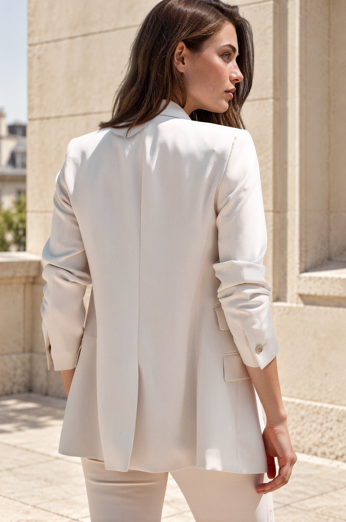 Veste croisée Romy - Ecru-VESTE BLAZER FEMME-Curling-Paris
