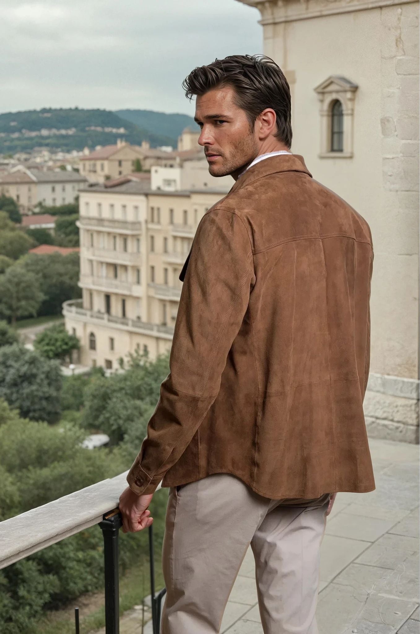Veste en peau Milan - tobacco-VESTE BLAZER HOMME-Curling-Paris