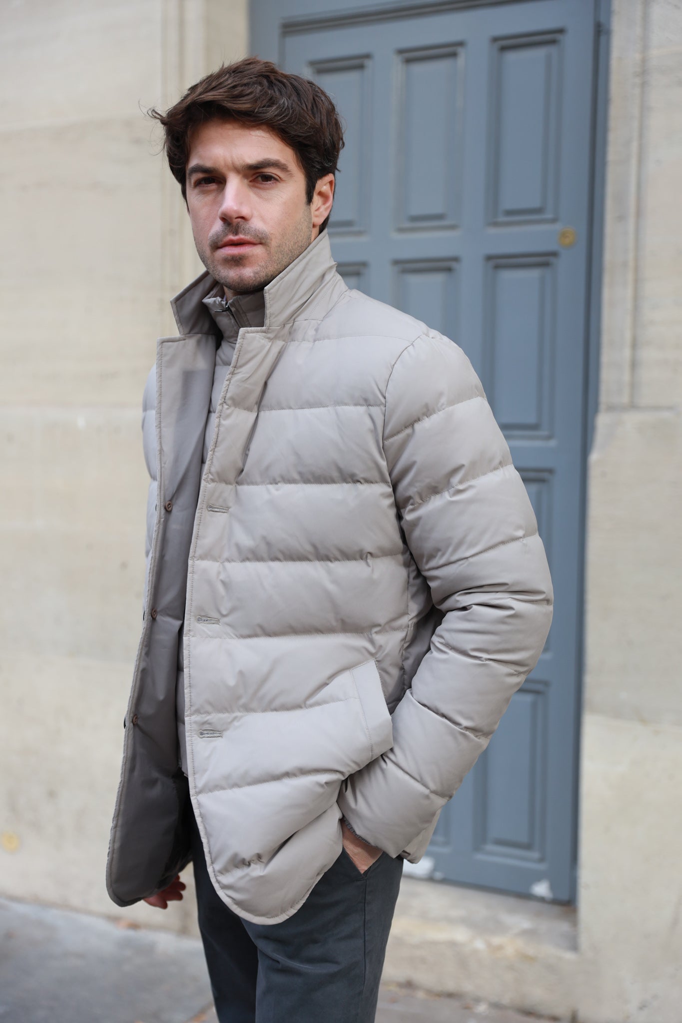 Veste parka Lorenzo - Beige-MANTEAU HOMME-Curling-Paris