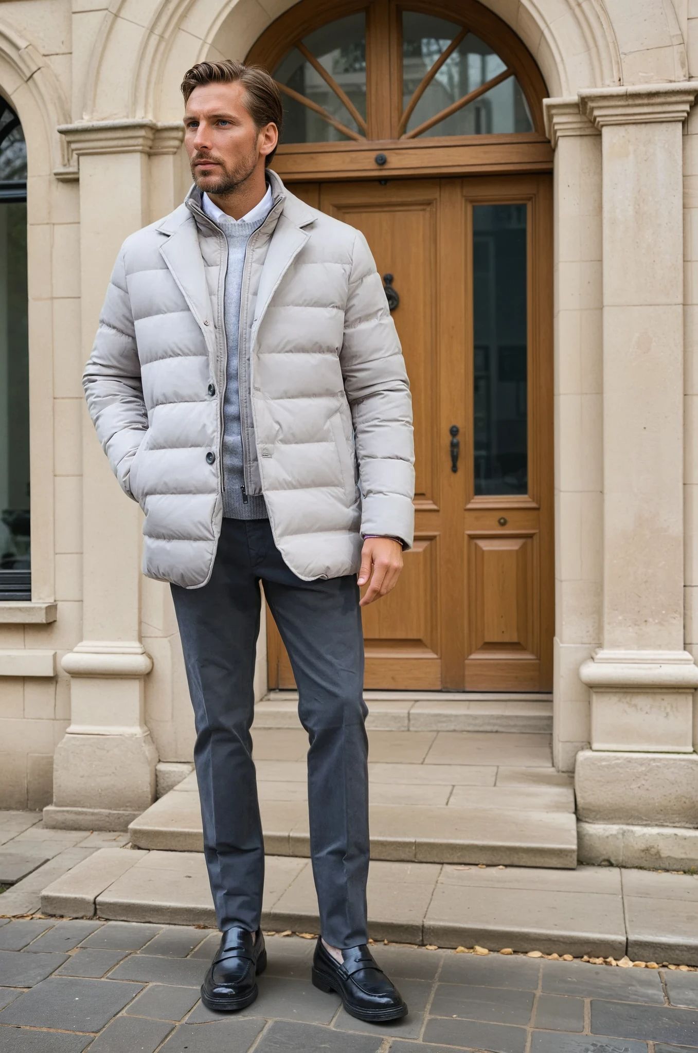 Veste parka Lorenzo - Beige-MANTEAU HOMME-Curling-Paris