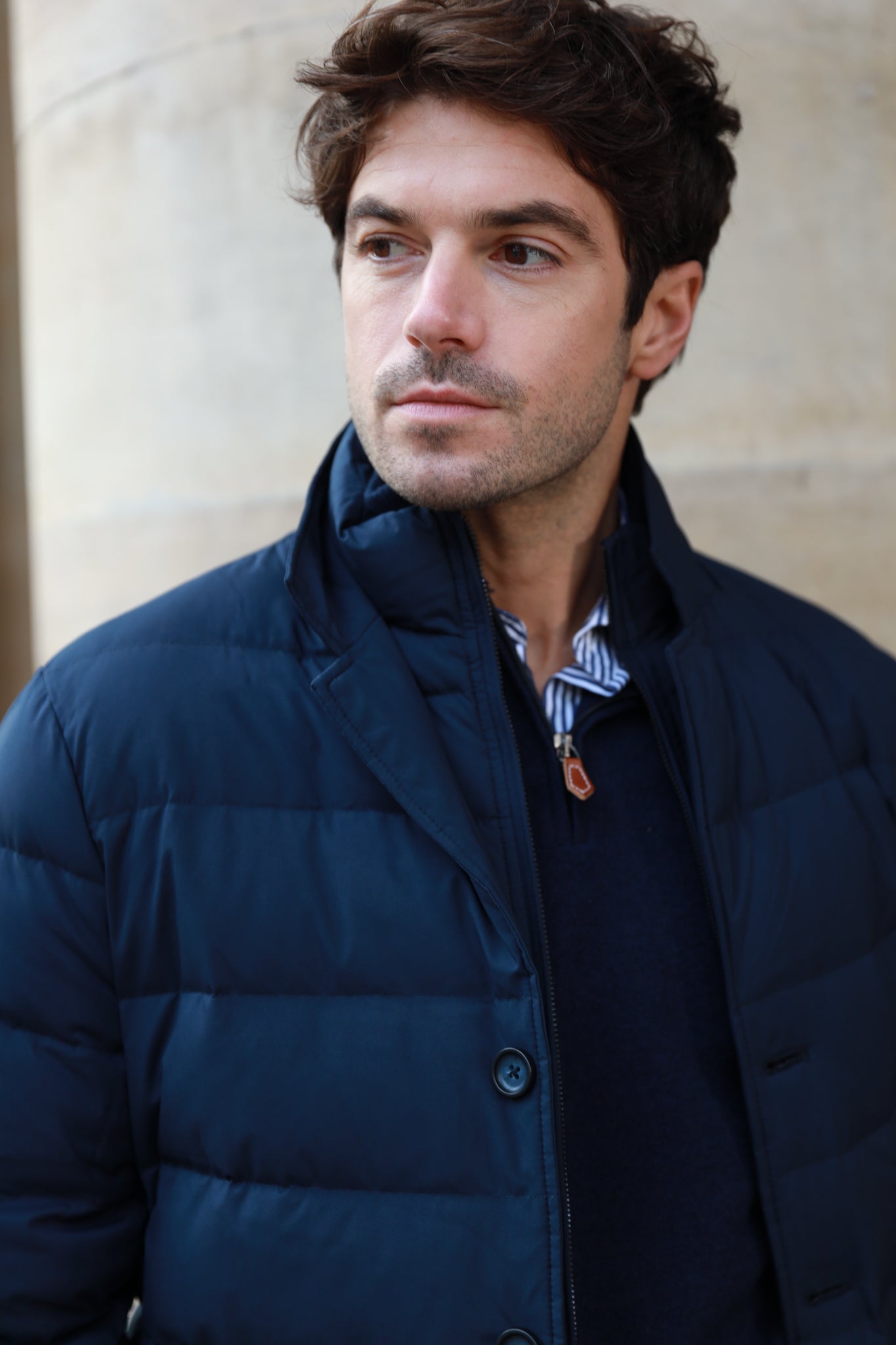 Veste parka Lorenzo - Marine-MANTEAU HOMME-Curling-Paris