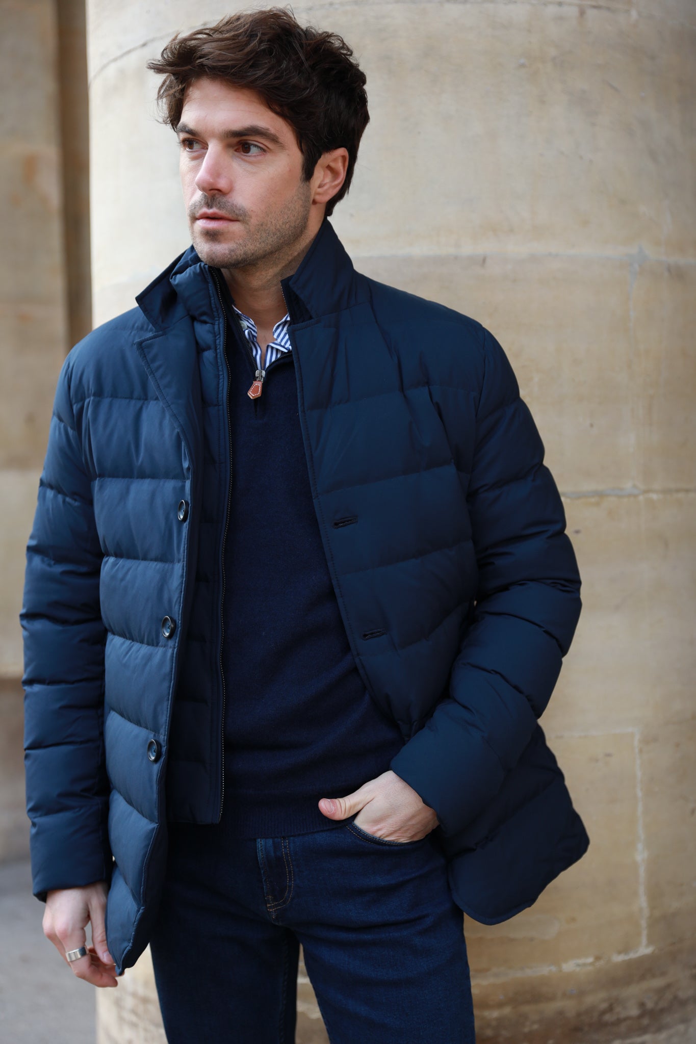 Veste parka Lorenzo - Marine-MANTEAU HOMME-Curling-Paris