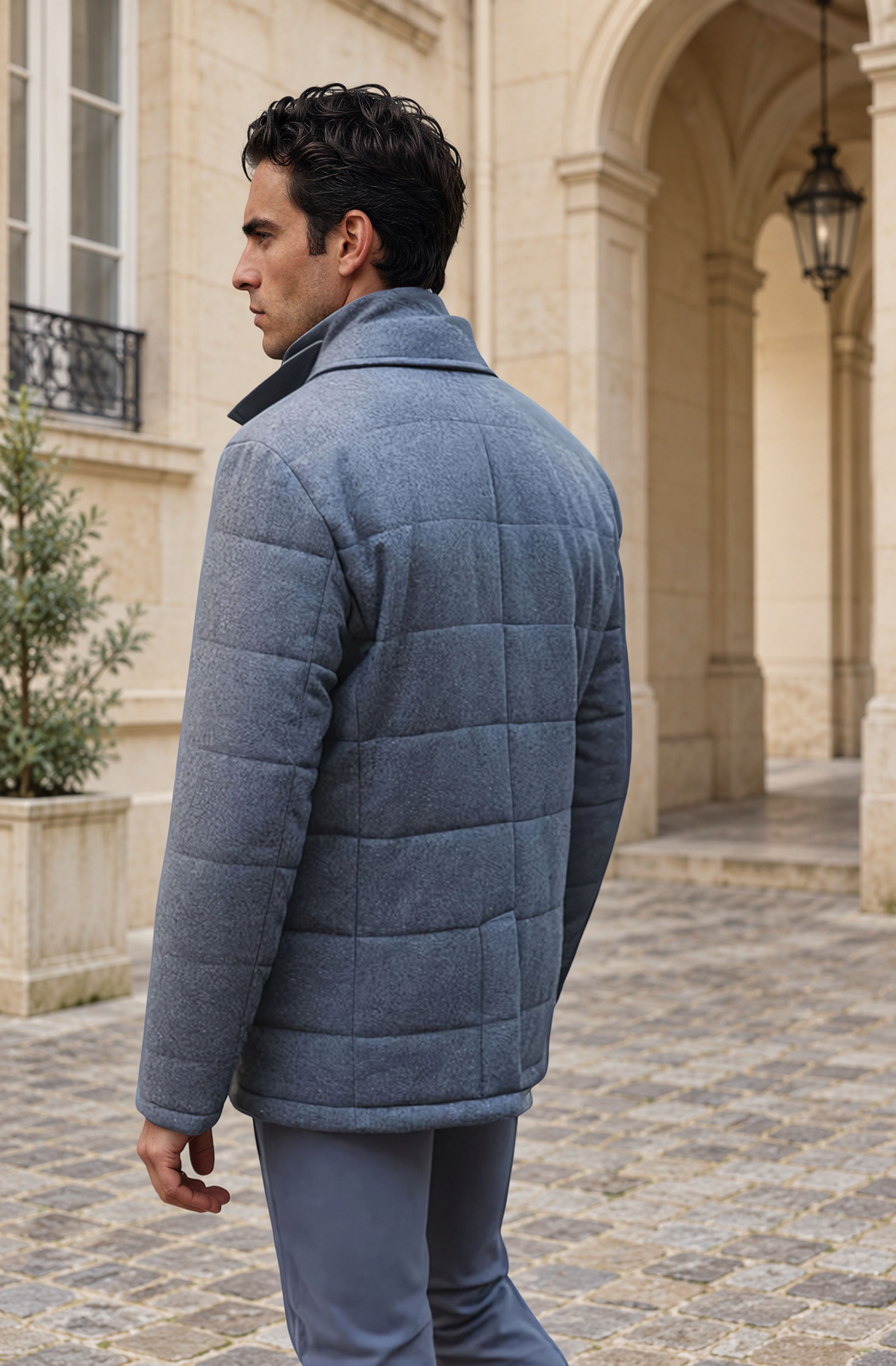 Veste parka Martin en laine - Gris Moyen-MANTEAU HOMME-Curling-Paris