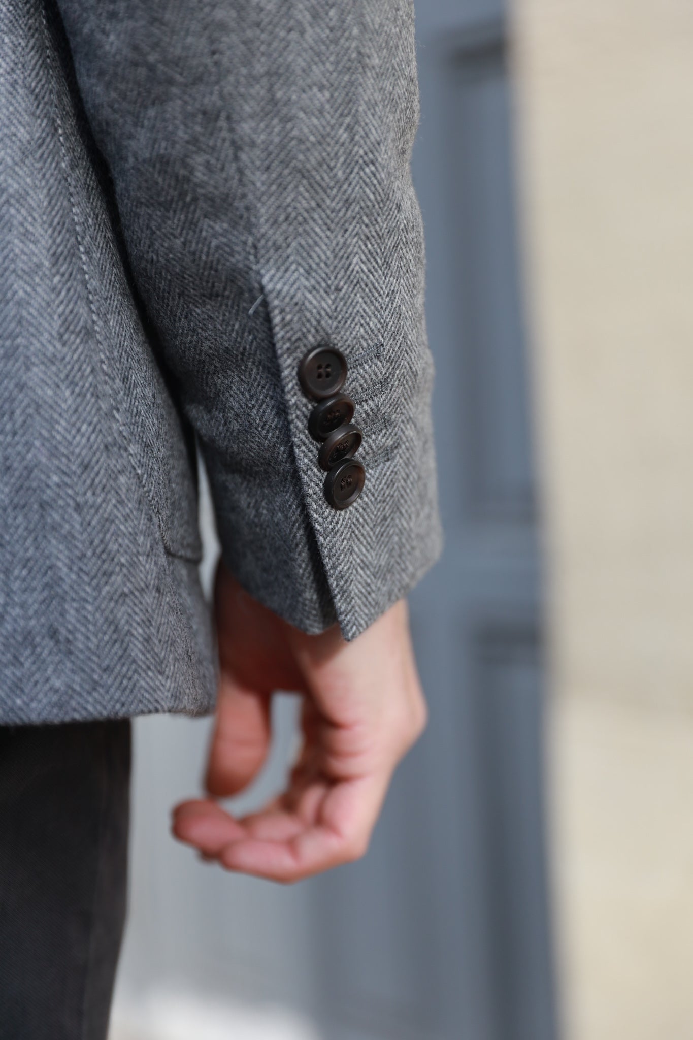 Veste souple Gostev pure laine - Chevron Gris-VESTE BLAZER HOMME-Curling-Paris