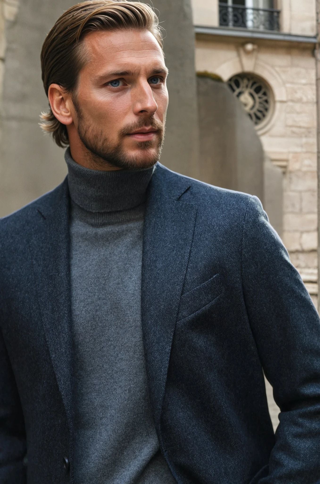 Veste souple Gostev pure laine - Chevron anthracite-VESTE BLAZER HOMME-Curling-Paris