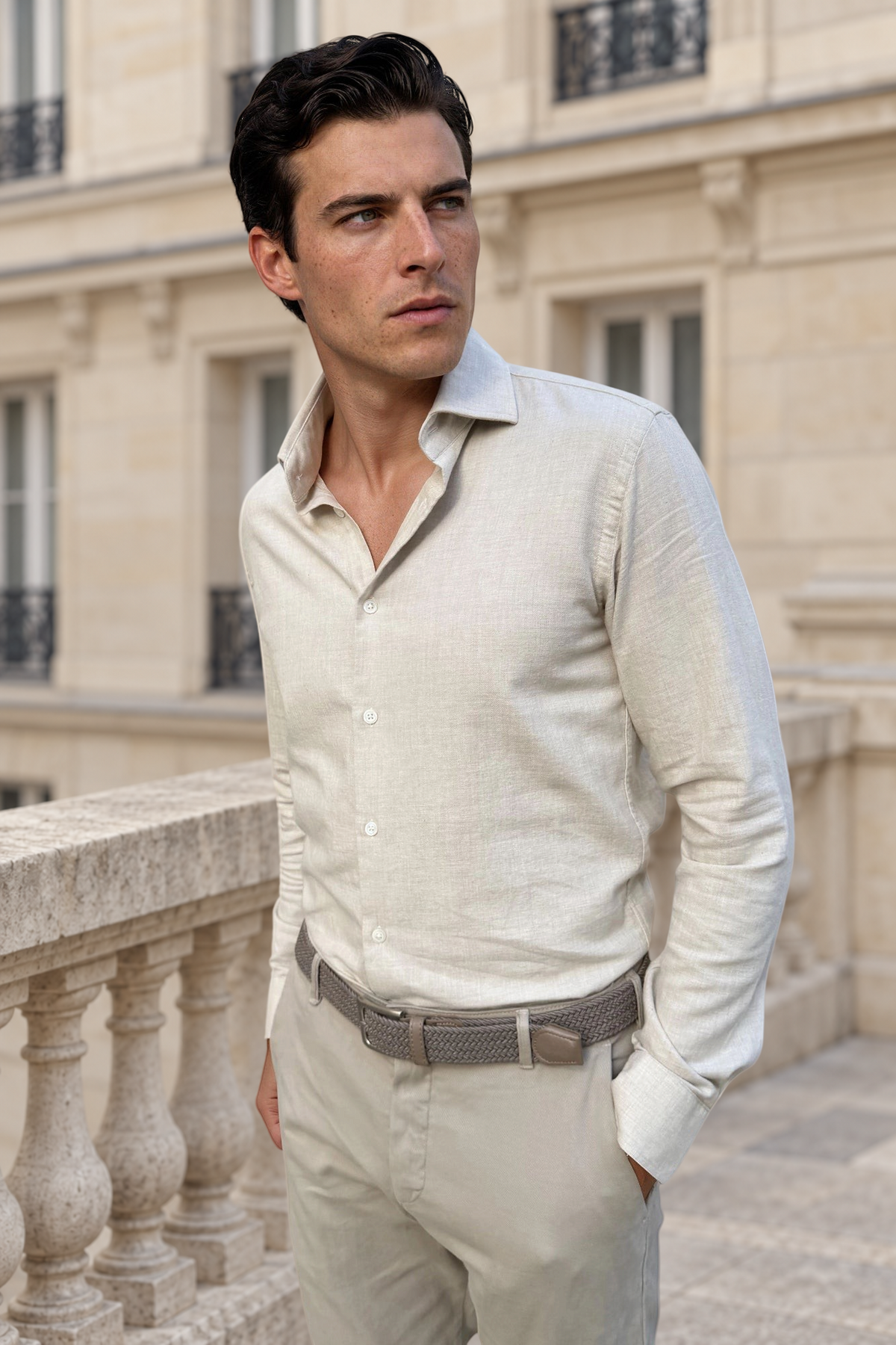 Gino cotton shirt - Ecru
