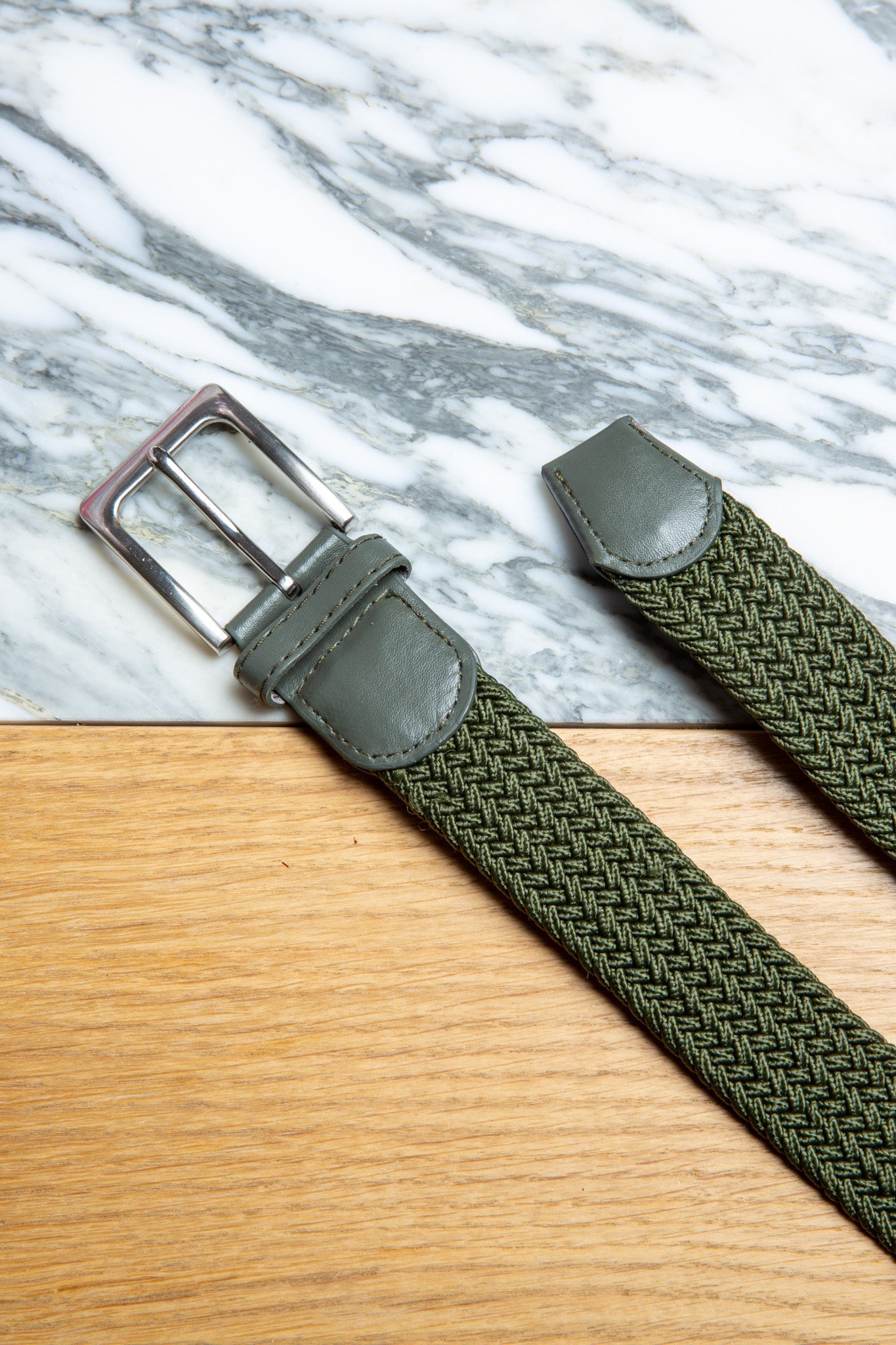 Ceinture tressée celestyn - Kaki-CEINTURES HOMME-Curling-Paris