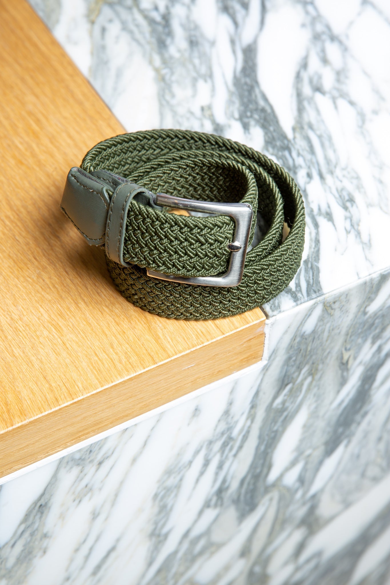 Ceinture tressée celestyn - Kaki-CEINTURES HOMME-Curling-Paris