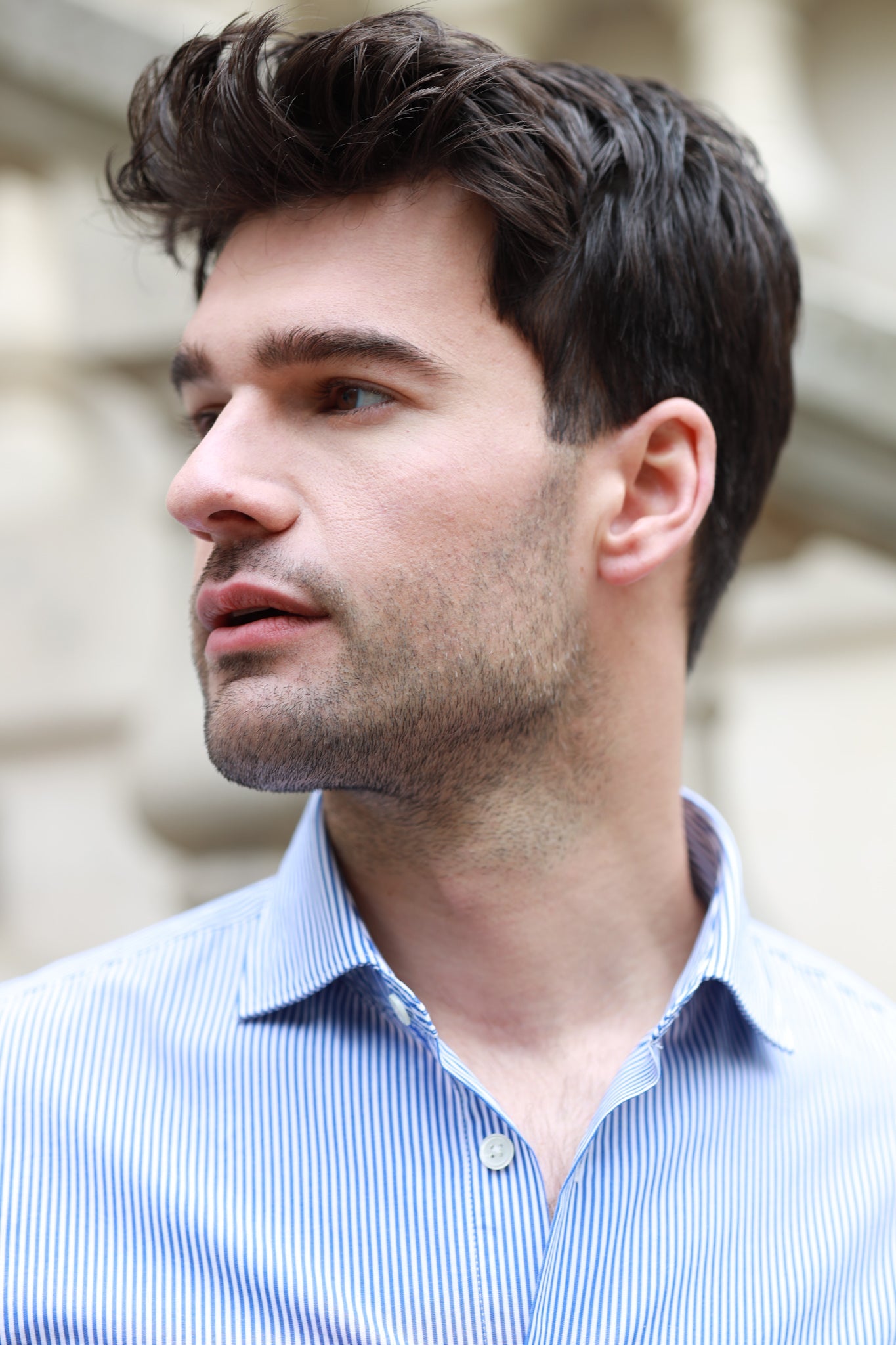 Chemise Calvin en coton - Ciel-CHEMISE HOMME-Curling-Paris
