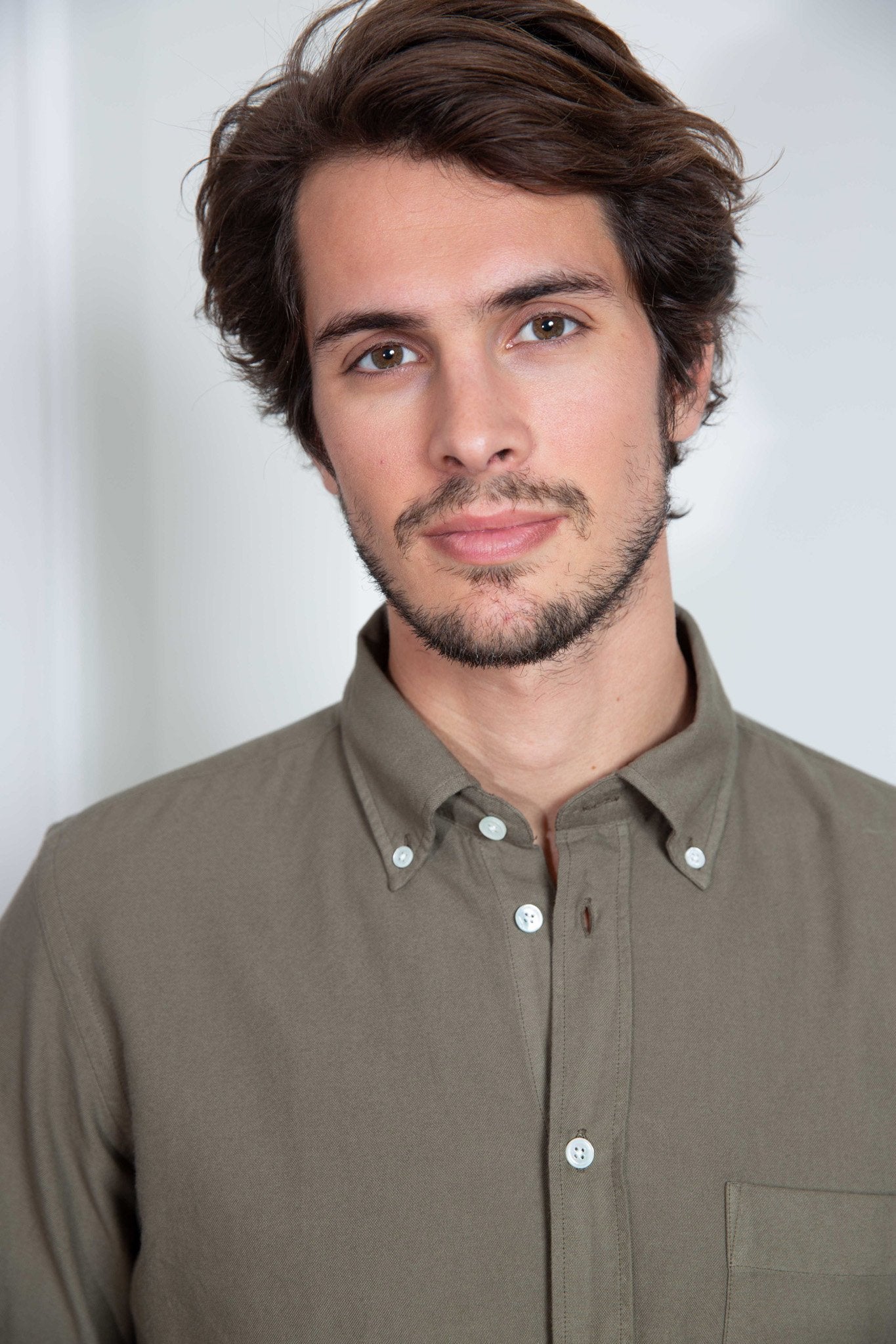 Chemise Clovis en Coton Oxford - Kaki-CHEMISE HOMME-Curling-Paris