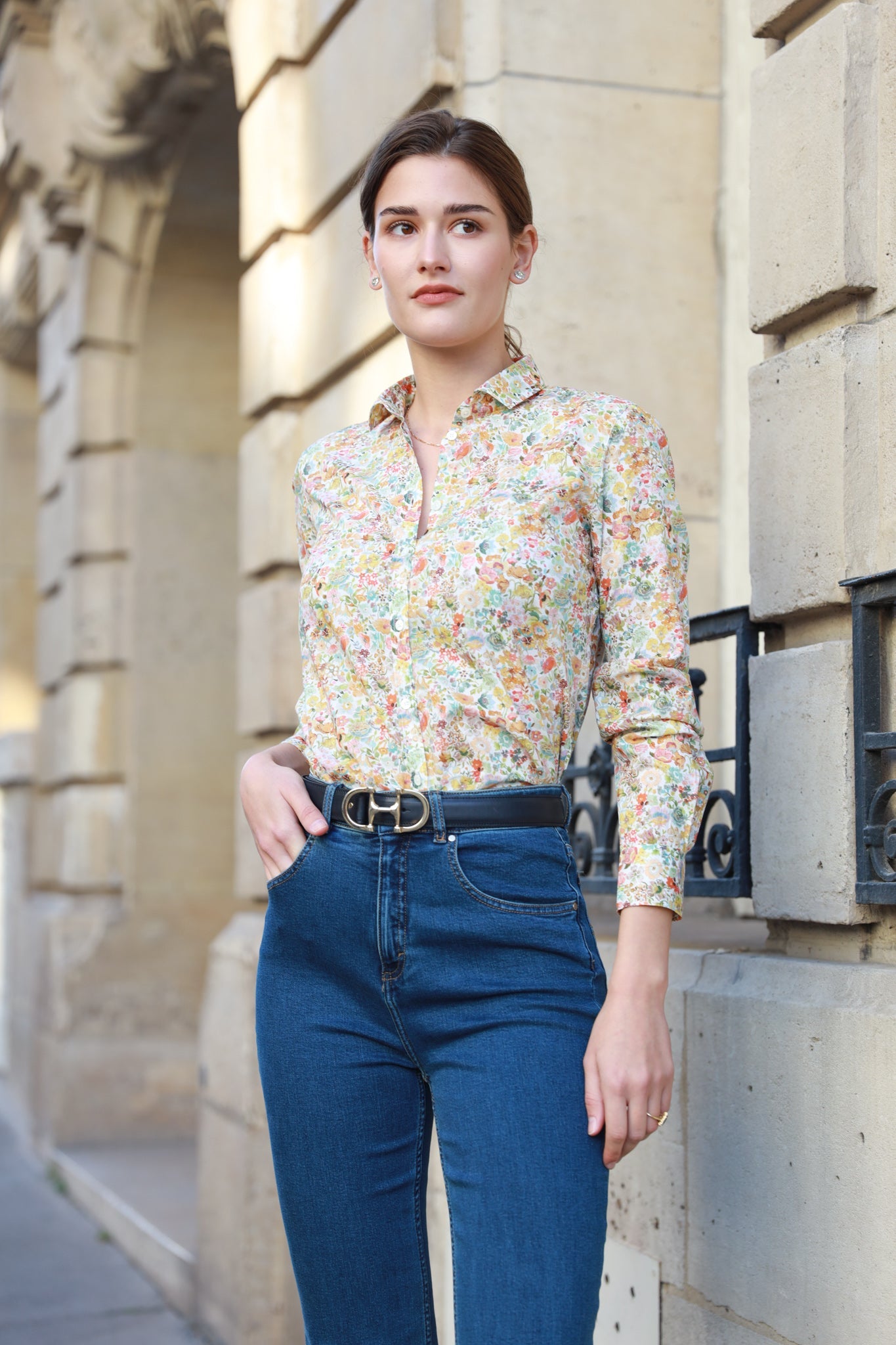 Chemisier Canelle en coton Liberty of London - Multi-CHEMISIER FEMME-Curling-Paris