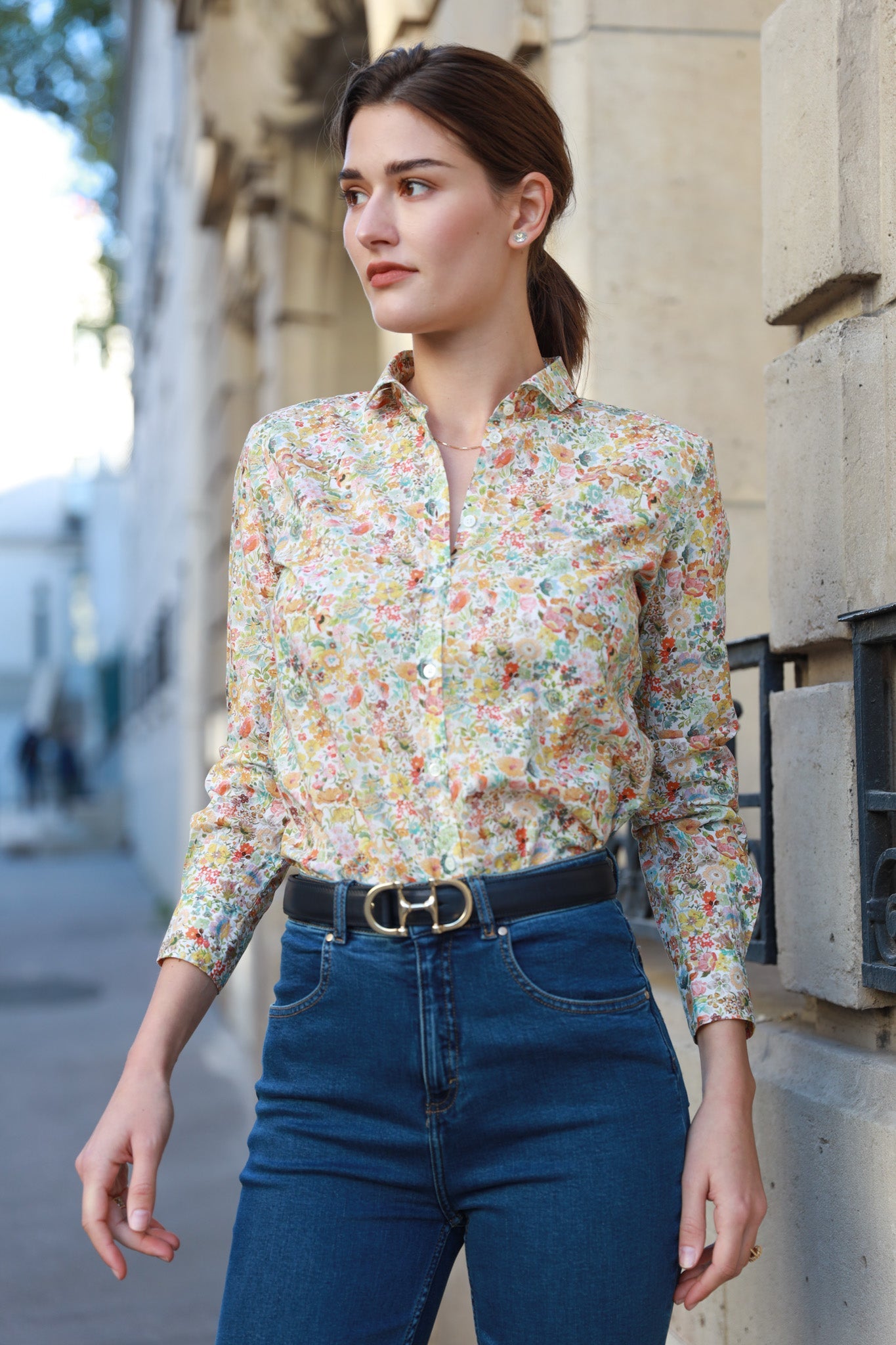 Chemisier Canelle en coton Liberty of London - Multi-CHEMISIER FEMME-Curling-Paris