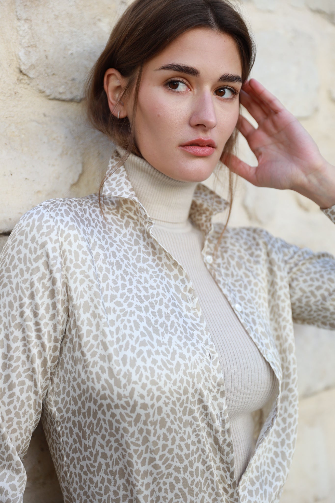 Chemisier Clemence imprimé soyeux - Girafe-CHEMISIER FEMME-Curling-Paris