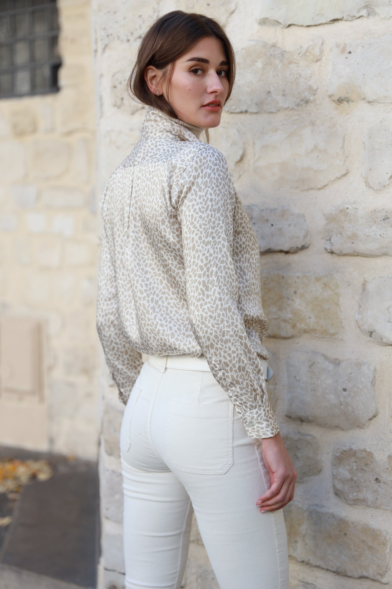 Chemisier Clemence imprimé soyeux - Girafe-CHEMISIER FEMME-Curling-Paris