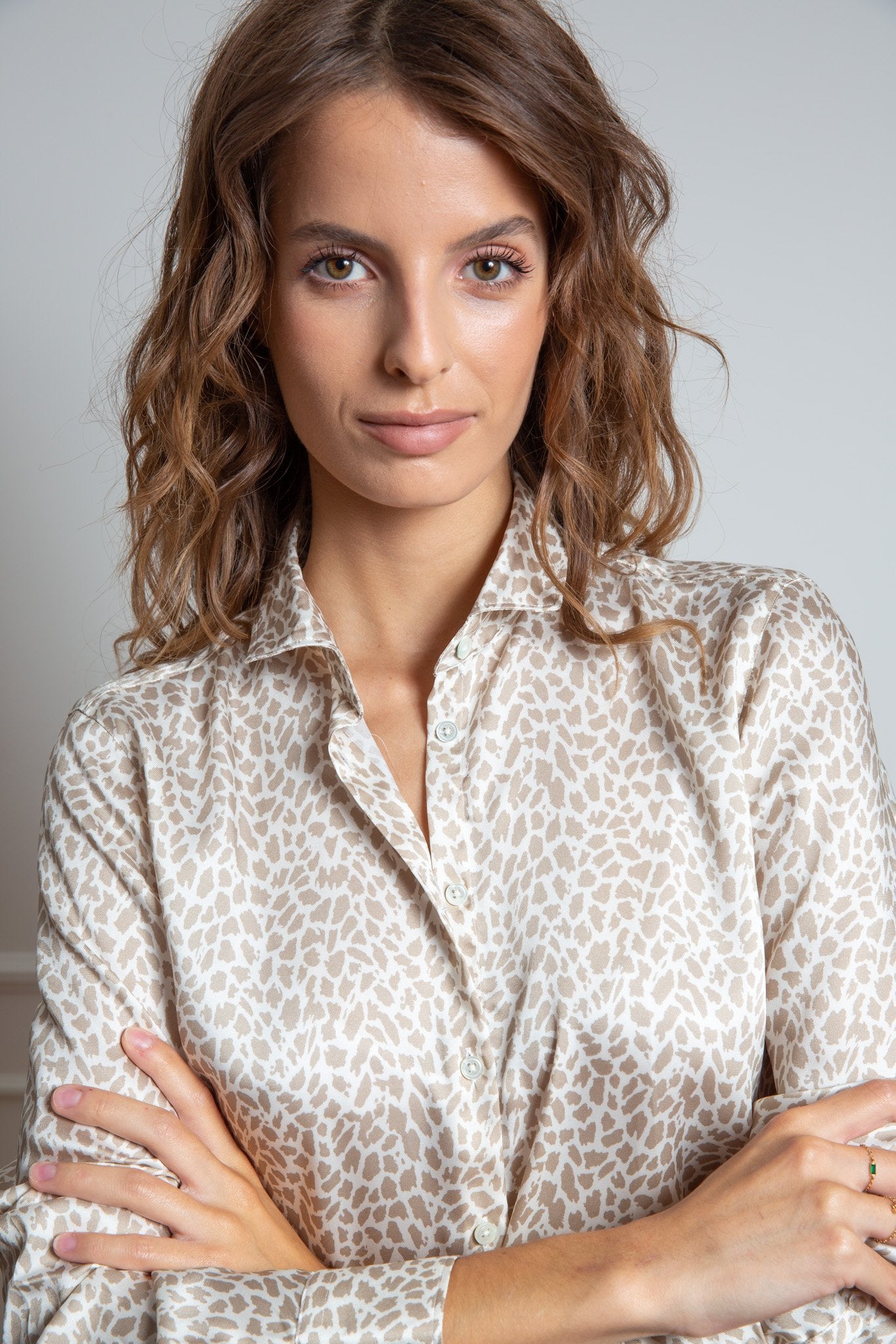 Chemisier Clemence imprimé soyeux - Girafe-CHEMISIER FEMME-Curling-Paris
