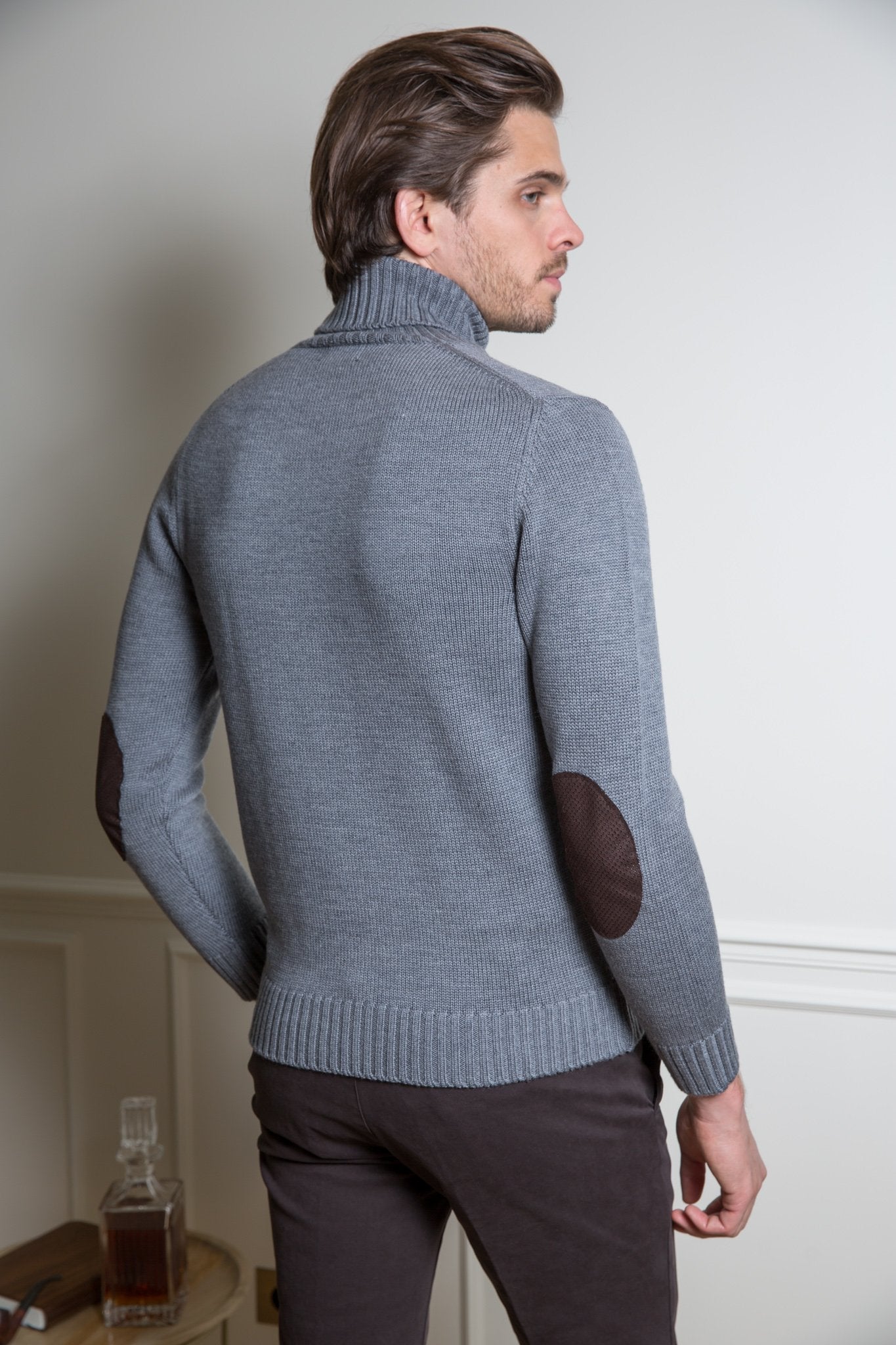 Col roulé roulé Felix en laine mérinos - Anthra-PULL HOMME-Curling-Paris