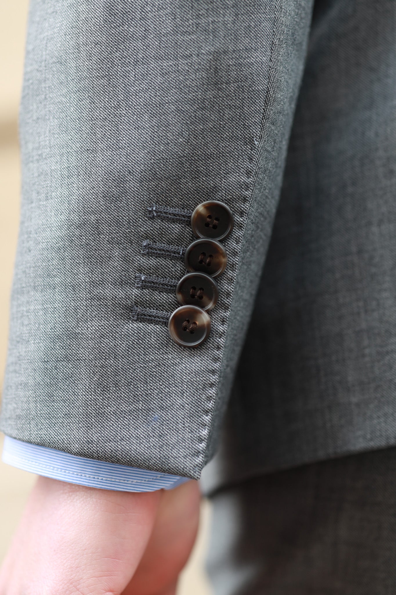 Costume Goal en laine Super 110's - Gris Moyen-COSTUME HOMME-Curling-Paris