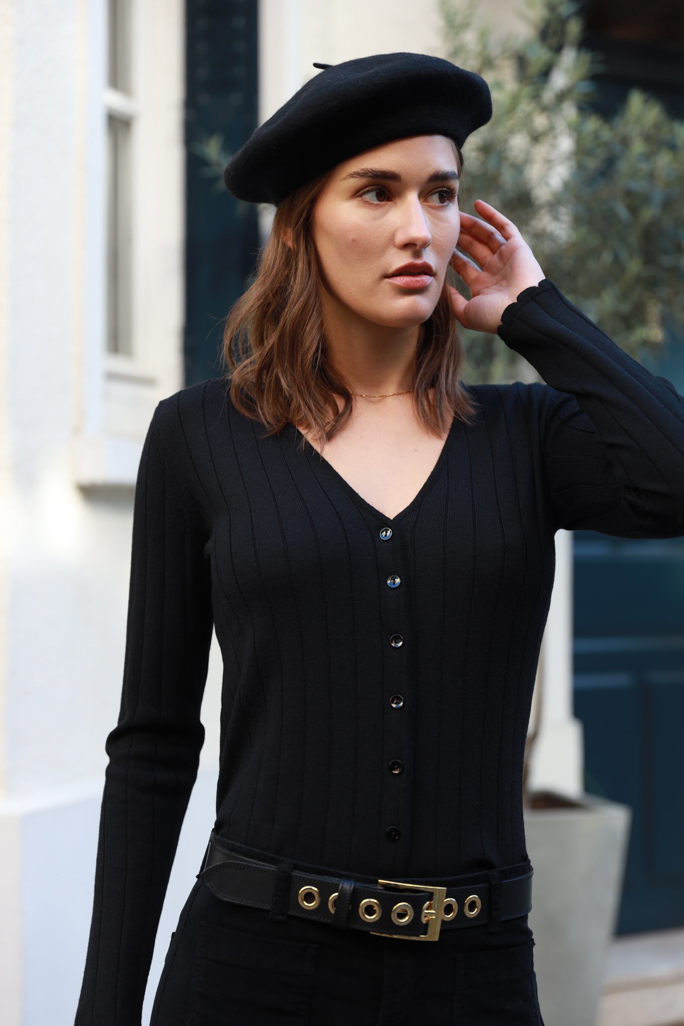 Gilet Palerme en laine mérinos - Noir-PULL FEMME-Curling-Paris