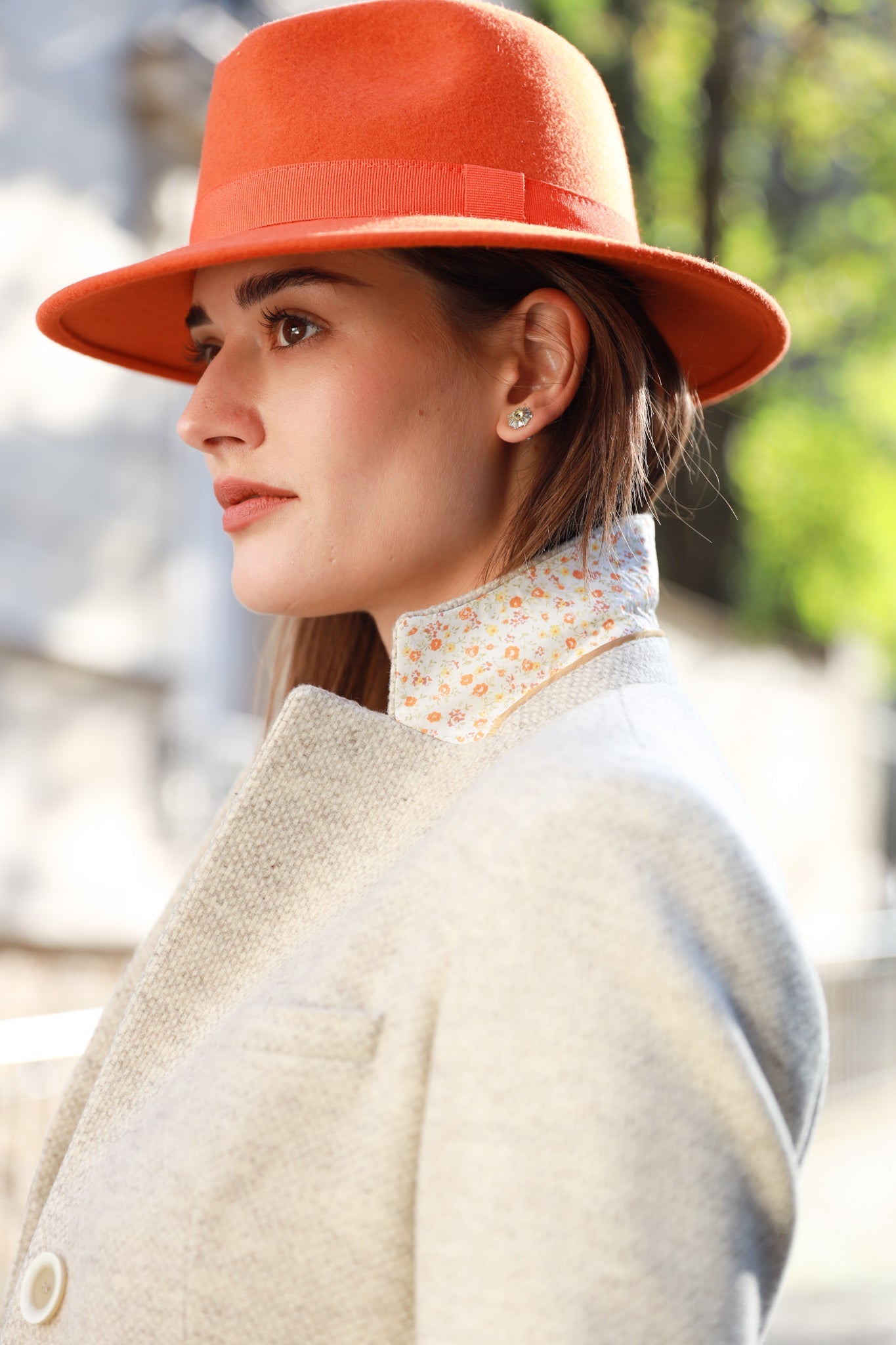 Manteau Jemma redingote tweedé - Beige-MANTEAU FEMME-Curling-Paris