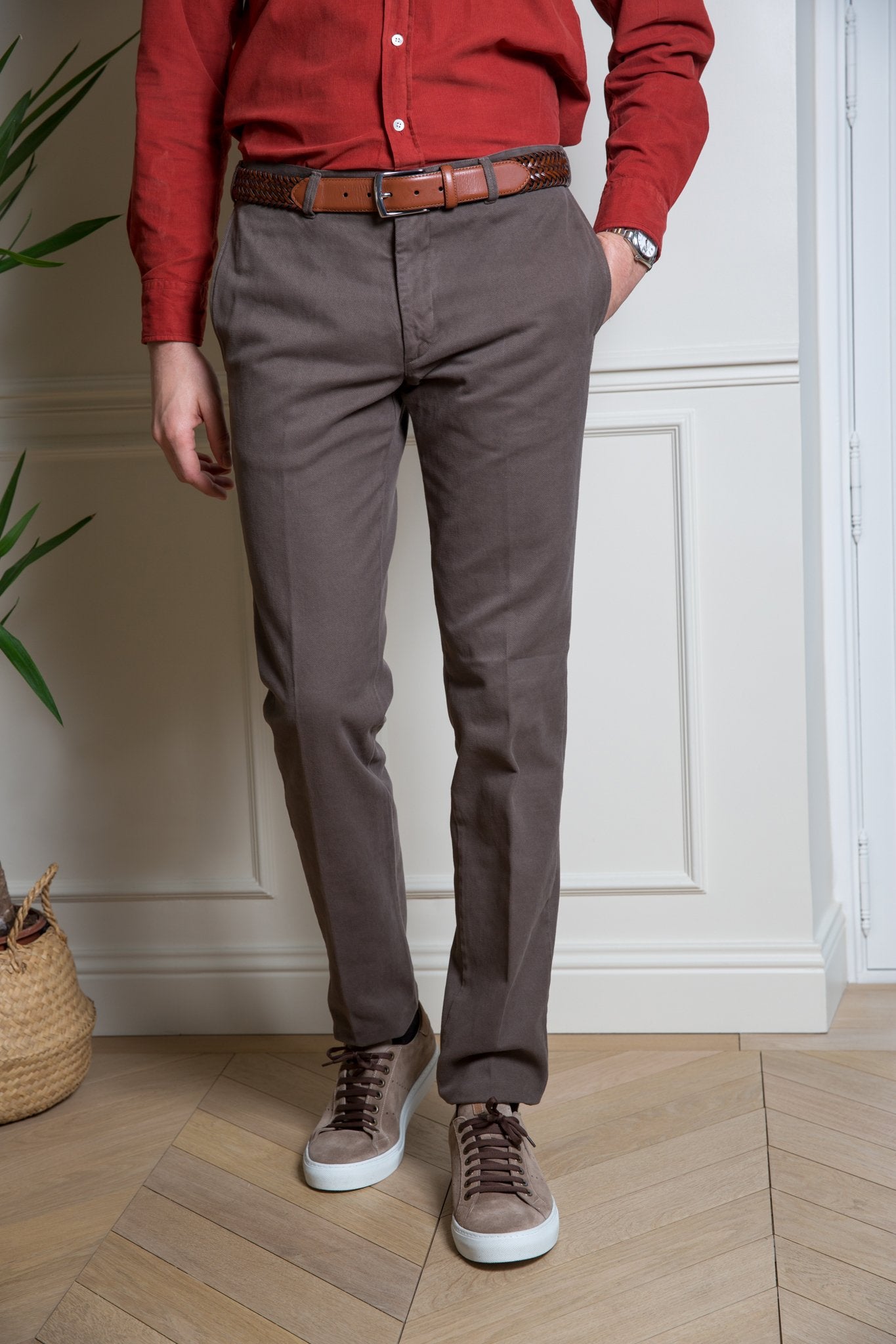 Pantalon Sean en coton d'hiver - Military-PANTALON HOMME-Curling-Paris