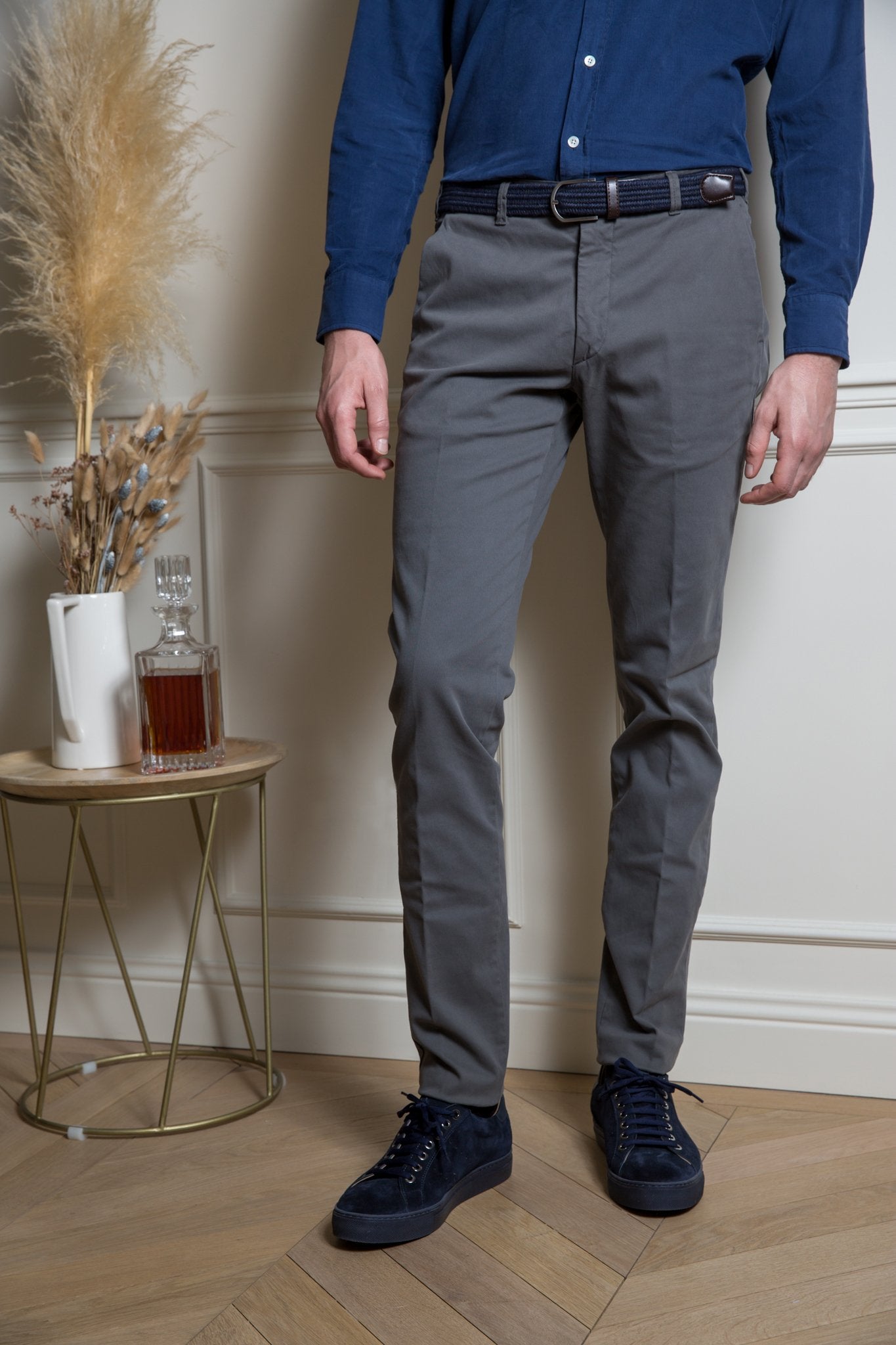 Pantalon Seanfit coupe ajustée en drill de coton d'hiver-PANTALON HOMME-Curling-Paris