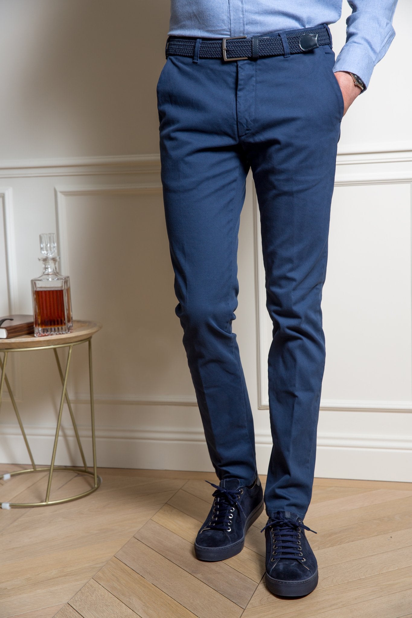 Pantalon Seanfit coupe ajustée en drill de coton d'hiver-PANTALON HOMME-Curling-Paris