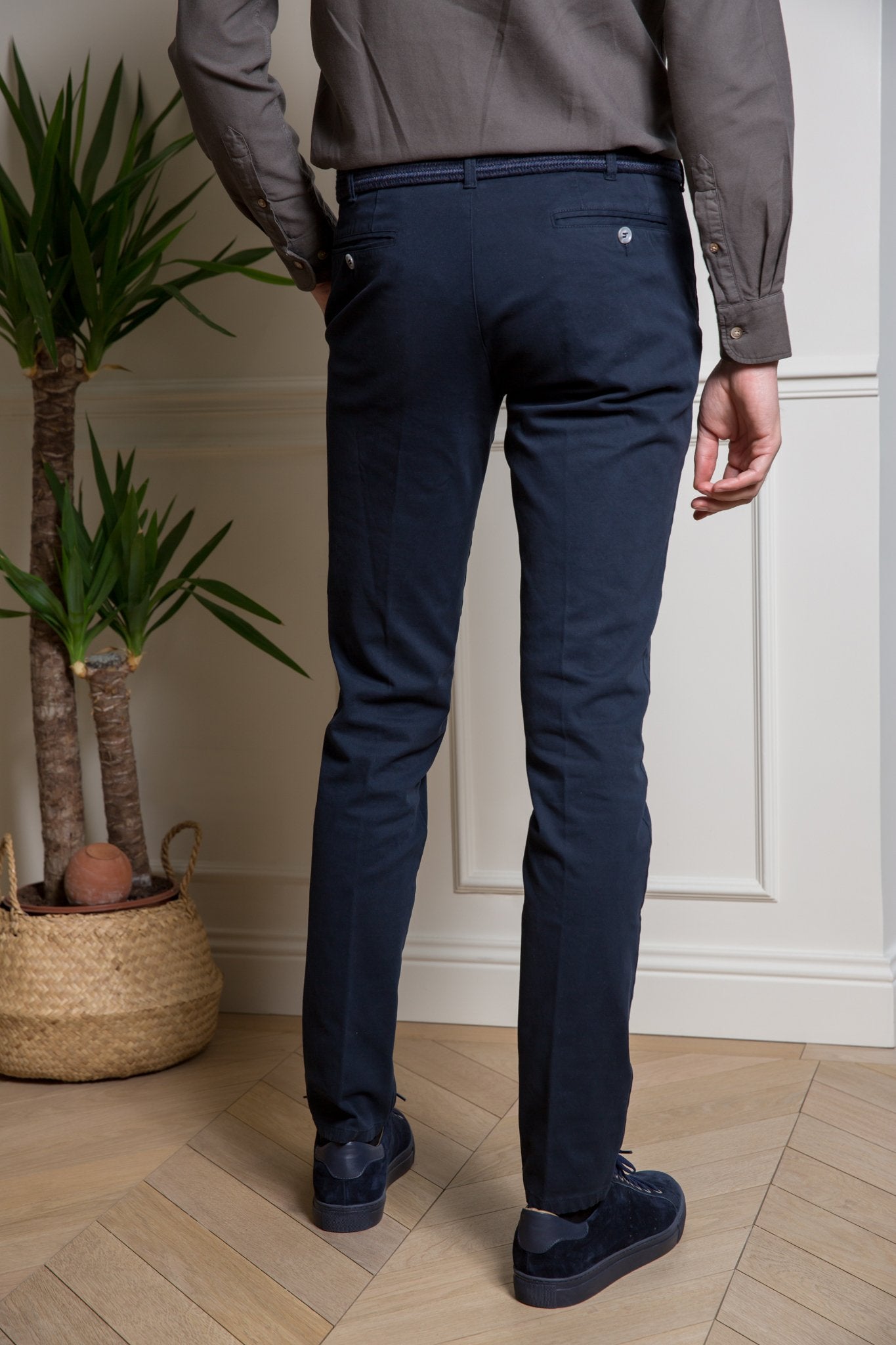 Pantalon Seanfit coupe ajustée en drill de coton d'hiver-PANTALON HOMME-Curling-Paris