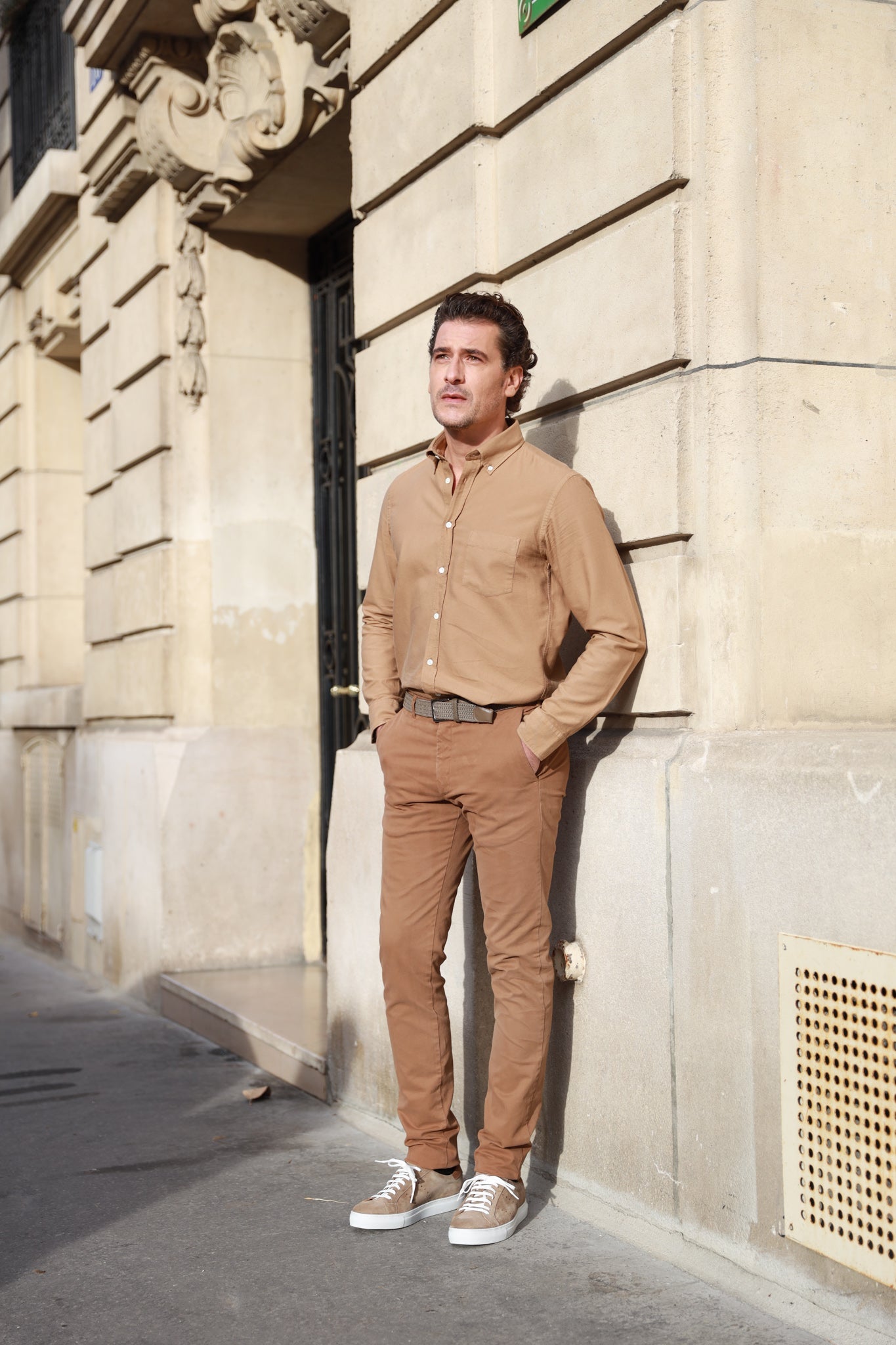 Pantalon Seanfit en coton d'hiver stretch - Caramel-PANTALON HOMME-Curling-Paris