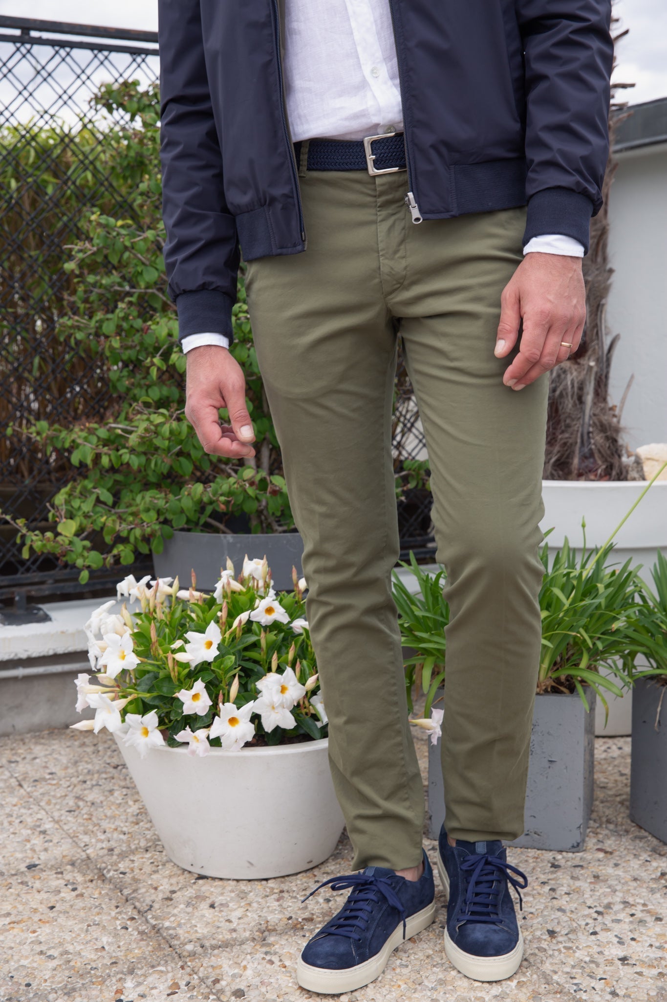 Pantalon d'été seanfit en coton stretch - Kaki-PANTALON HOMME-Curling-Paris