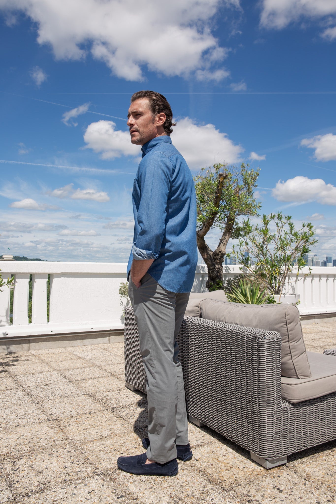 Pantalon sean d'été en coton stretch - Metal-PANTALON HOMME-Curling-Paris