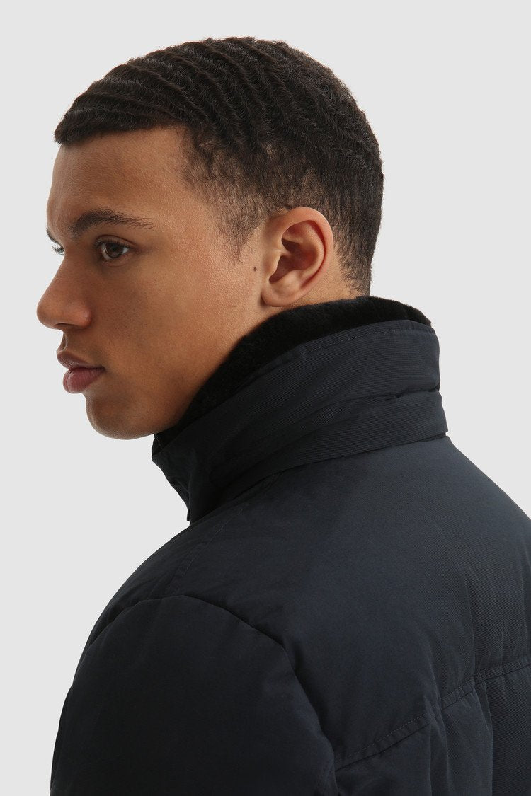 Parka Woolrich Blizzard Field - Melton Blue-MANTEAU HOMME-Curling-Paris