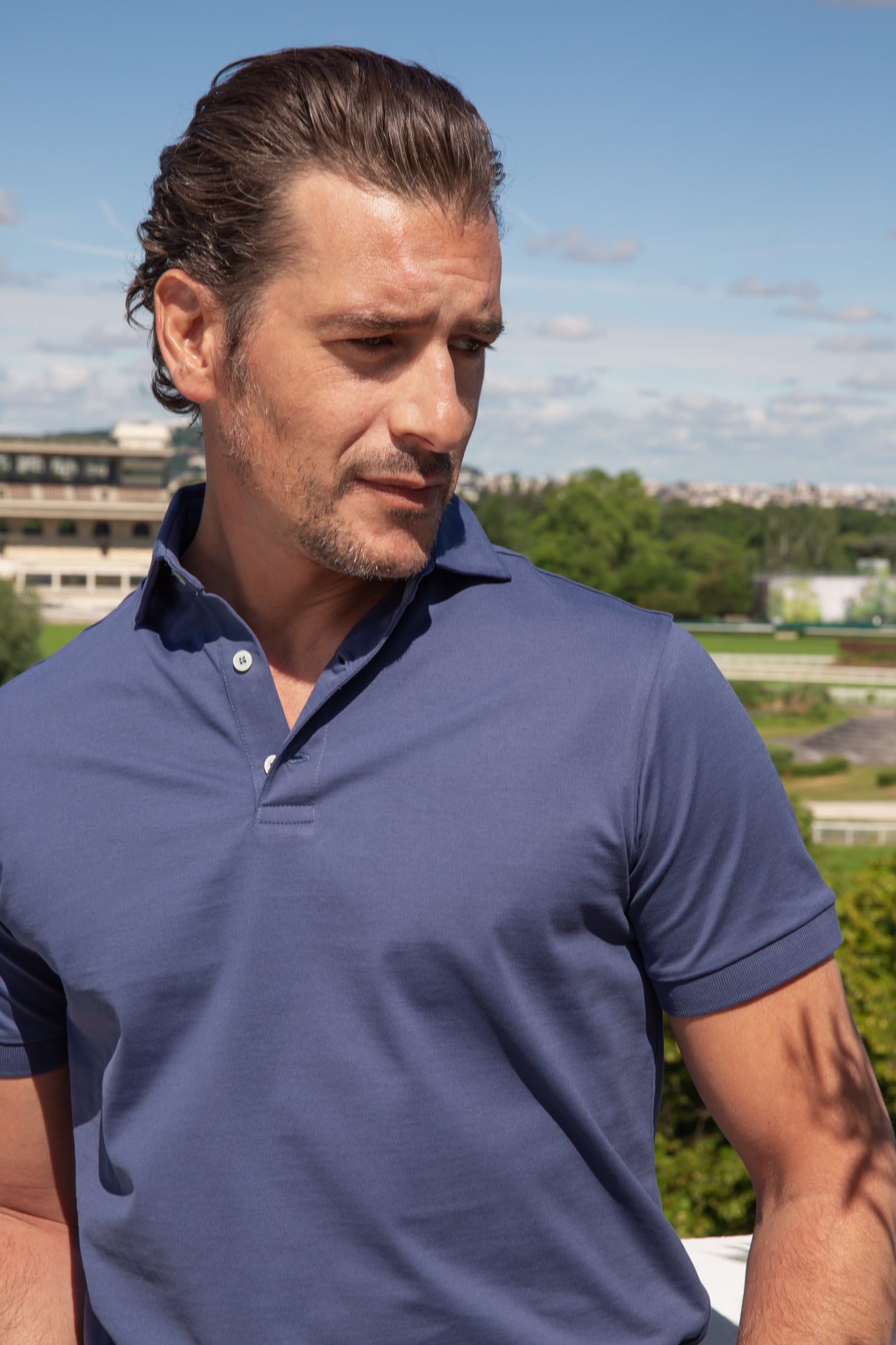 Polo Jack en Jersey de coton - Marine-POLO HOMME-Curling-Paris