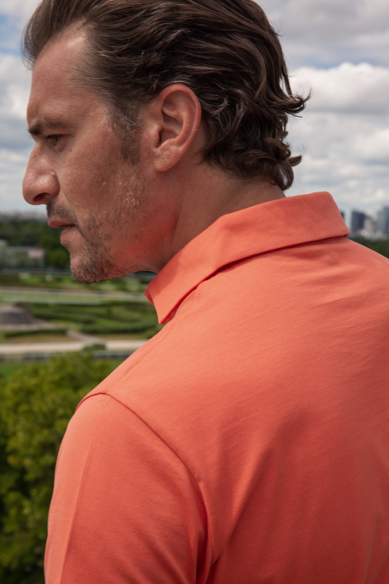 Polo Jack en Jersey de coton - Orange-POLO HOMME-Curling-Paris