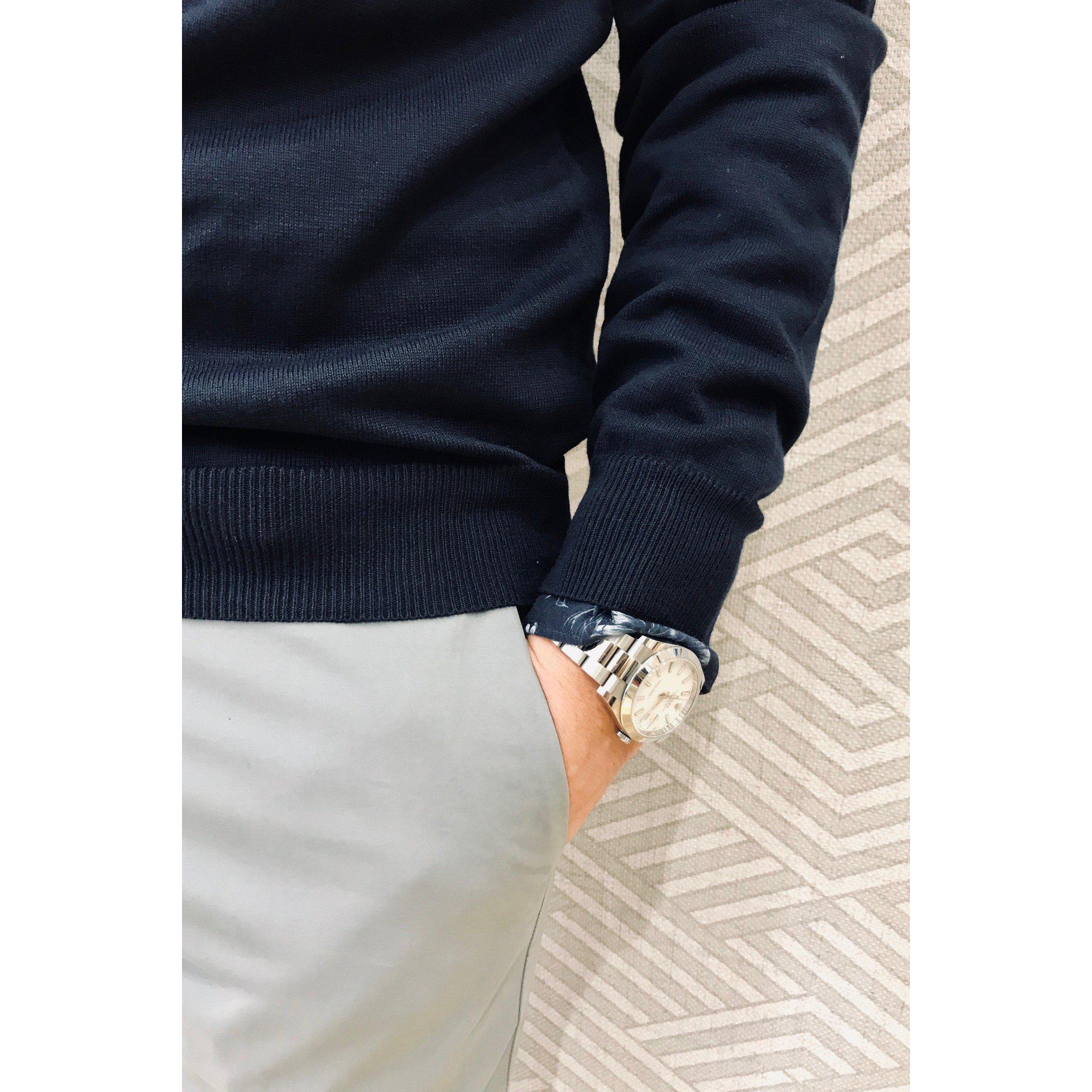 Pull John col zippé en coton avec coudières-PULL HOMME-Curling-Paris