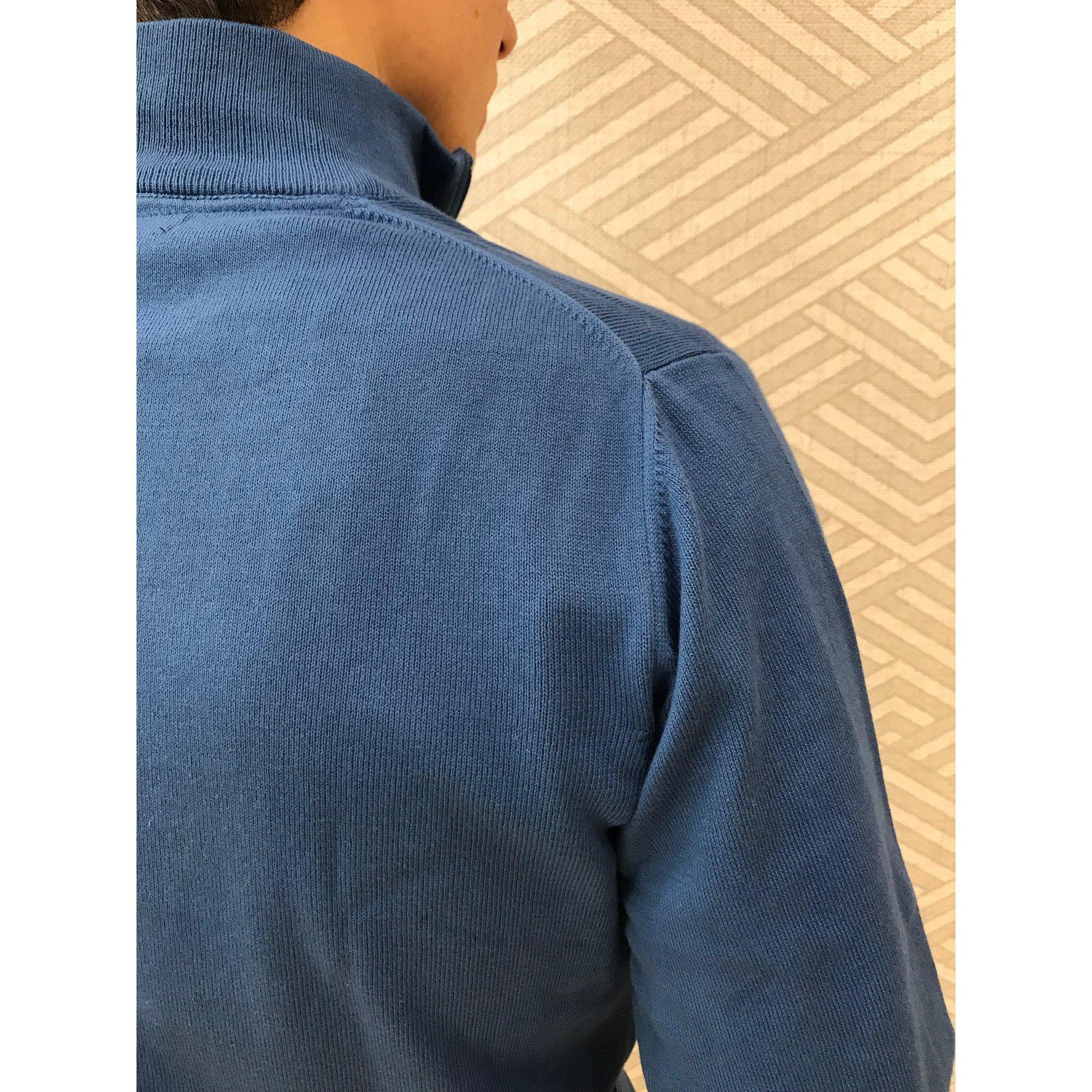 Pull John col zippé en coton avec coudières-PULL HOMME-Curling-Paris
