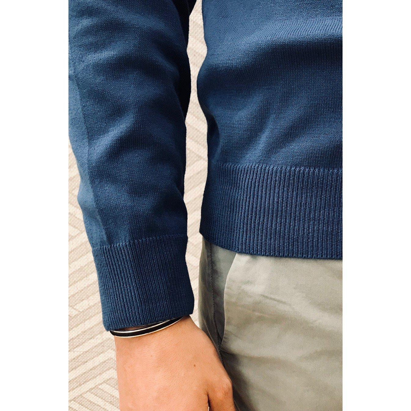 Pull John col zippé en coton avec coudières-PULL HOMME-Curling-Paris