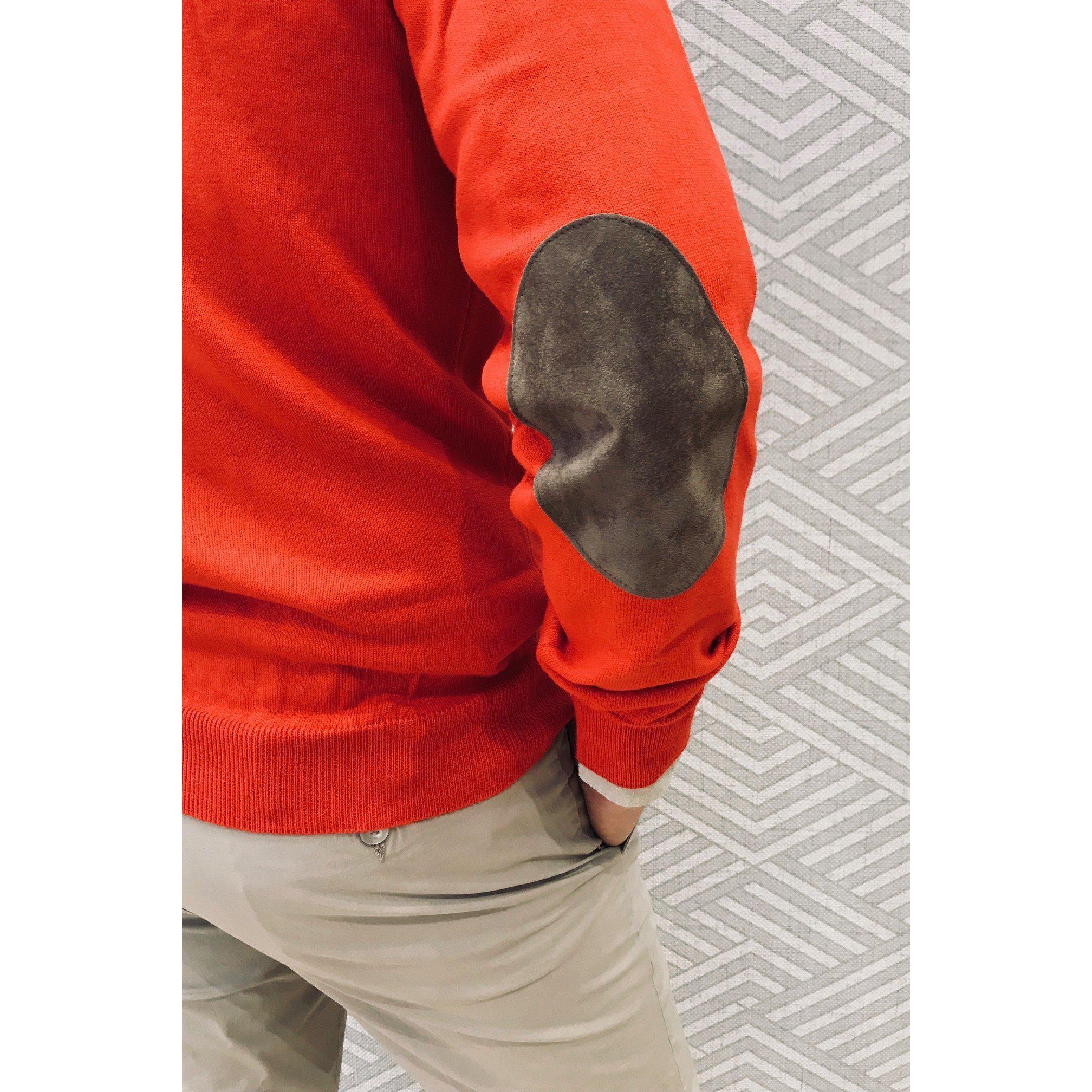 Pull John col zippé en coton avec coudières-PULL HOMME-Curling-Paris