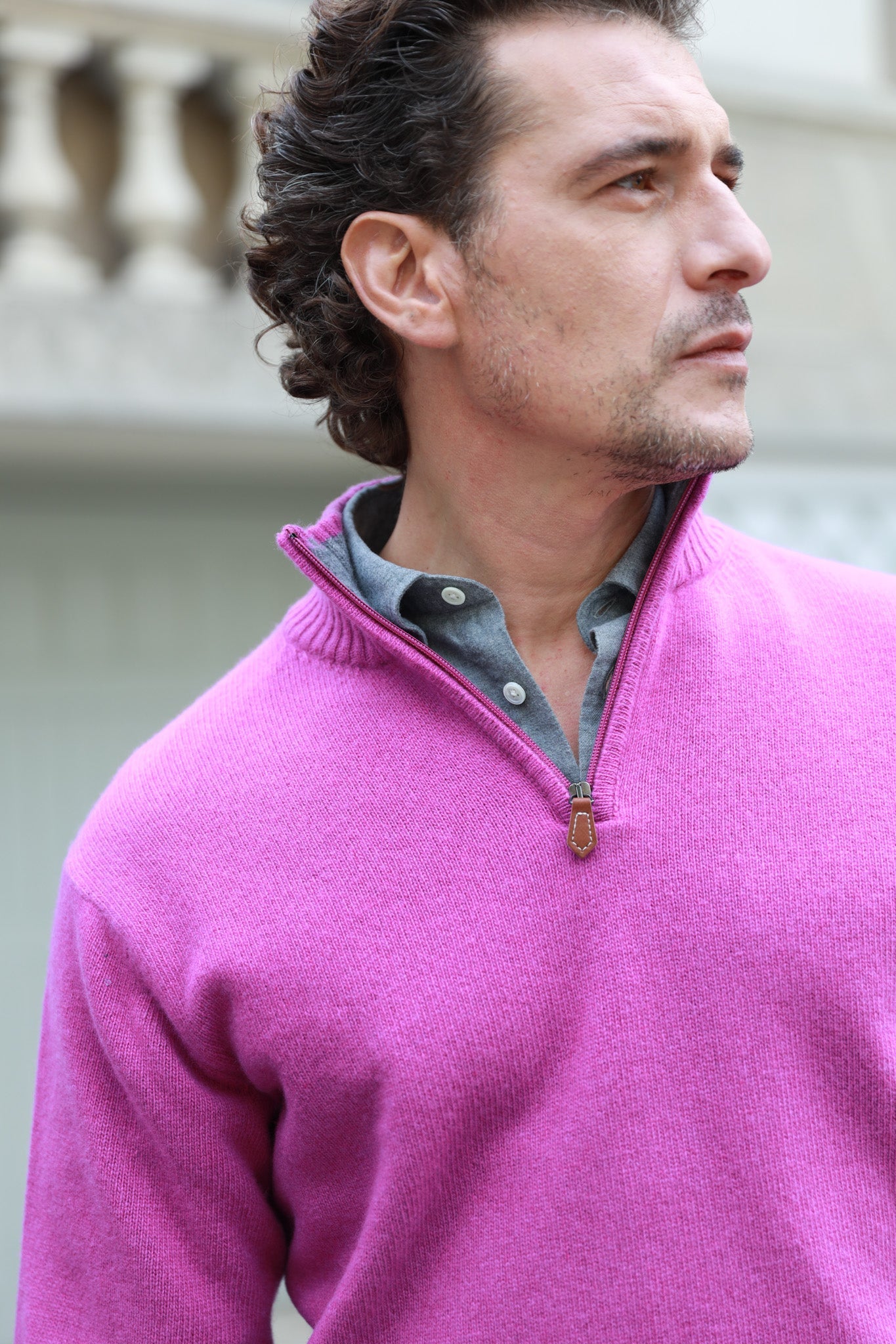 Pull Maxime en laine & cachemire - Violet-PULL HOMME-Curling-Paris